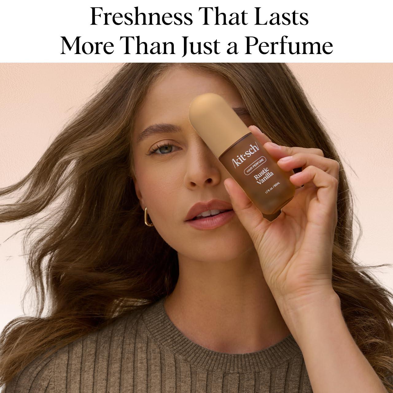 imageKitsch Hair Perfume for Women Rustic Vanilla Clean Deodorizing ampamp Patented OdorEliminating Technology Hair Spray ampamp Body Mist Freshen Hair Pillows Warm Tonka Vanilla ampamp Cedar Blend 50 mL