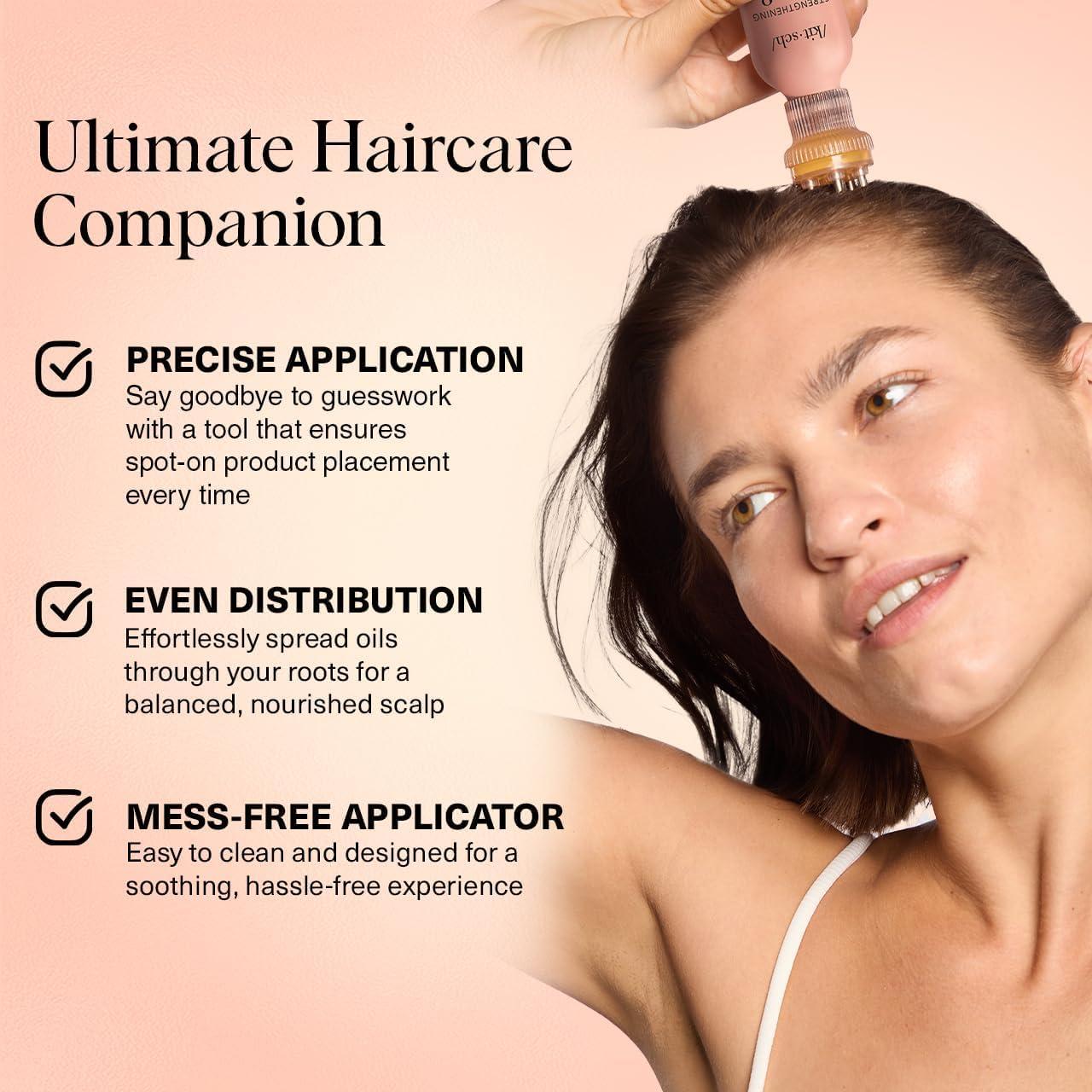 imageKitsch Scalp ampamp Hair Oil Applicator Stainless Steel Bristles Scalp Oil Applicator for Even Distribution MessFree Oiling ampamp Head Massager Scalp Precision Hair Care Tool for Roots ampamp All Hair Types