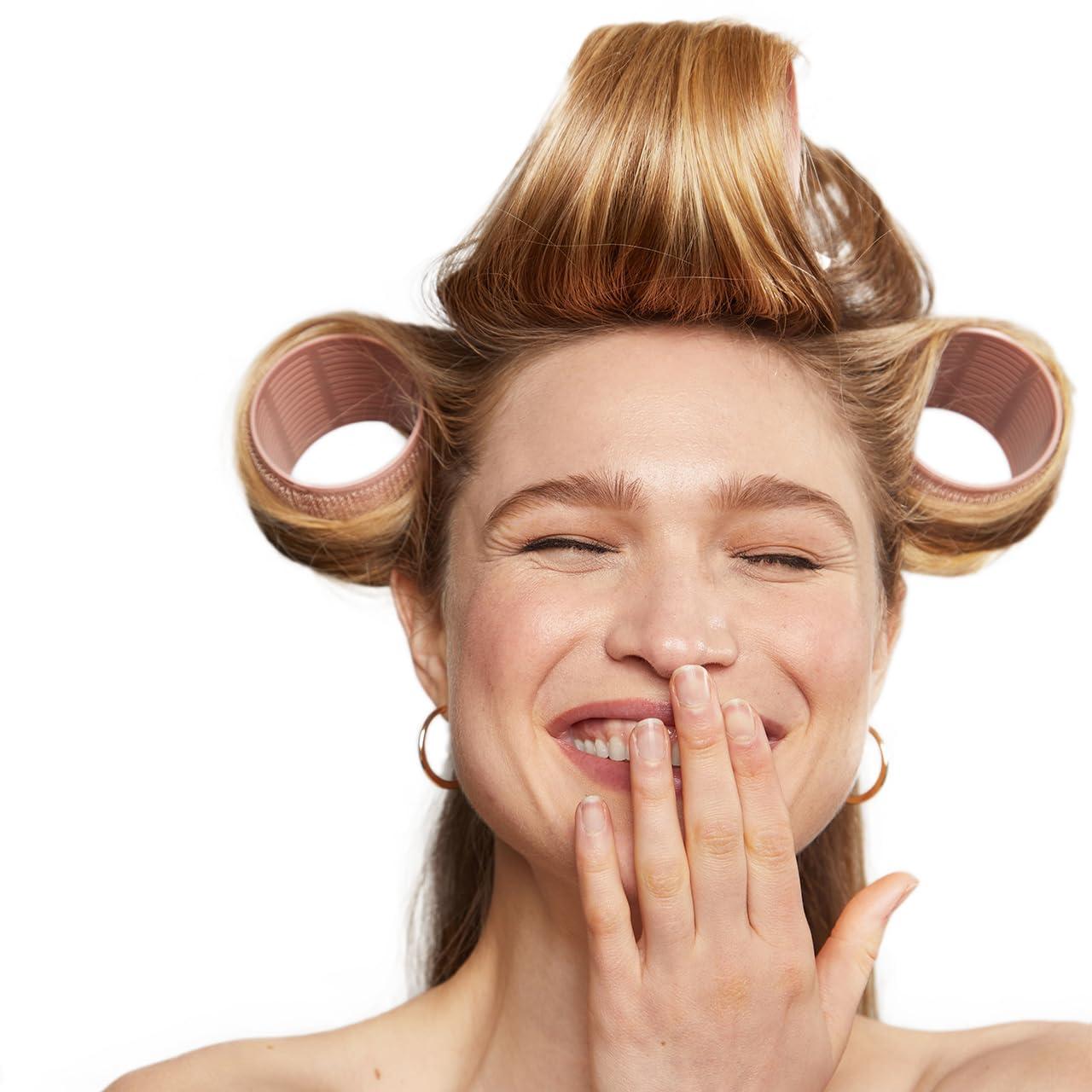 imageKitsch Ceramic Thermal Hair Rollers for Women Self Grip Hair Curlers for Heatless Curls Overnight Volumizing Large Rollers for Short ampamp Long Hair For Long Lasting FrizzFree Curls Black 8pcsTerracotta