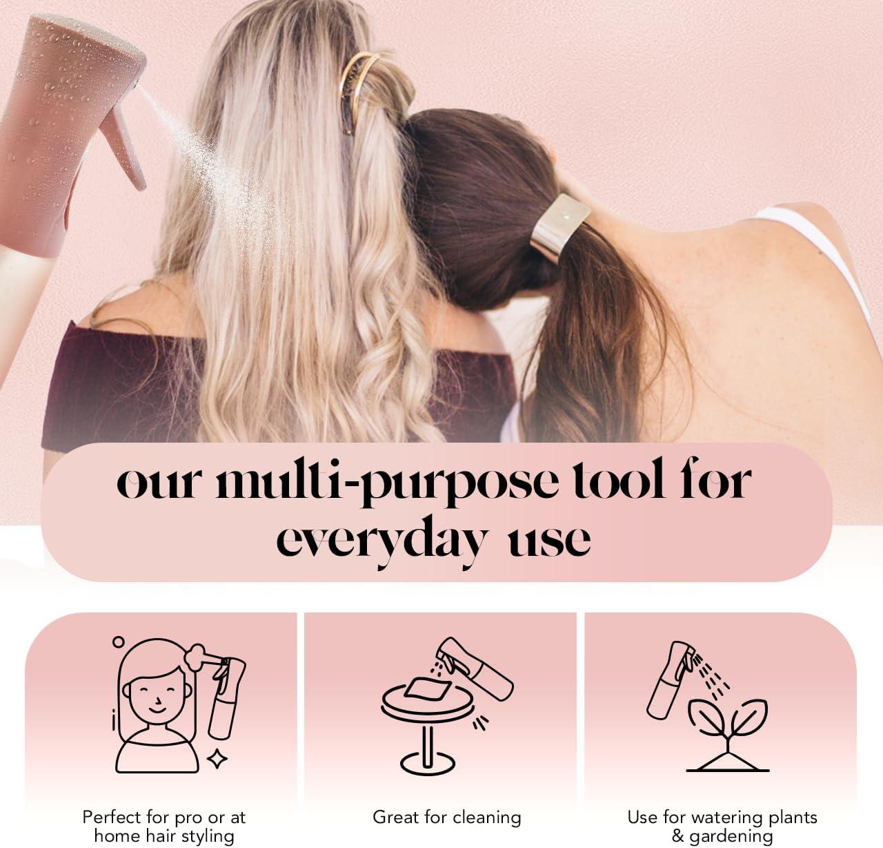 imageKitsch Continuous Spray Bottle for Hair Fine Mist Water Mister ampamp Water Spray Bottle Recycled Hair Spray Bottle Spray Bottles for Cleaning Styling Plants ampamp More Black 150mlTerracotta