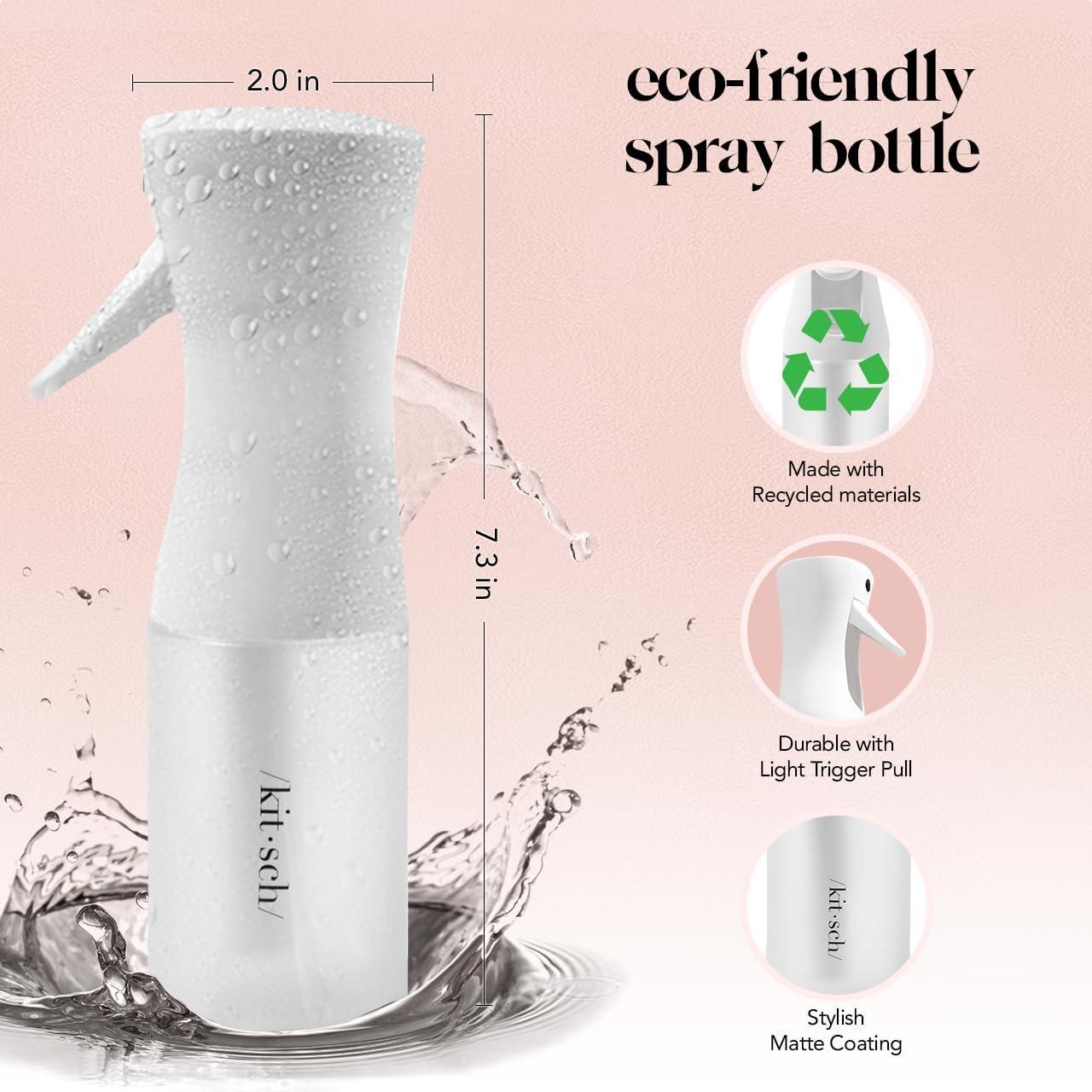 imageKitsch Continuous Spray Bottle for Hair Fine Mist Water Mister ampamp Water Spray Bottle Recycled Hair Spray Bottle Spray Bottles for Cleaning Styling Plants ampamp More Black 150mlWhite