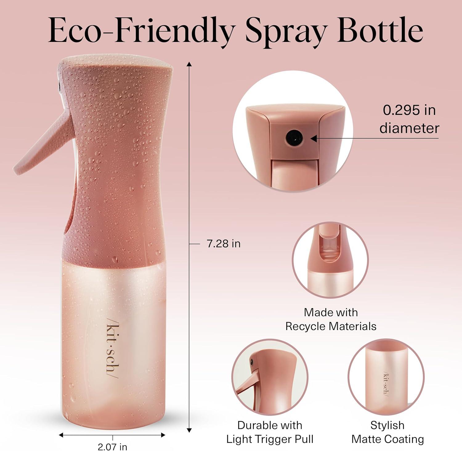 imageKitsch Continuous Spray Bottle for Hair Fine Mist Water Mister ampamp Water Spray Bottle Recycled Hair Spray Bottle Spray Bottles for Cleaning Styling Plants ampamp More Black 150mlTerracotta