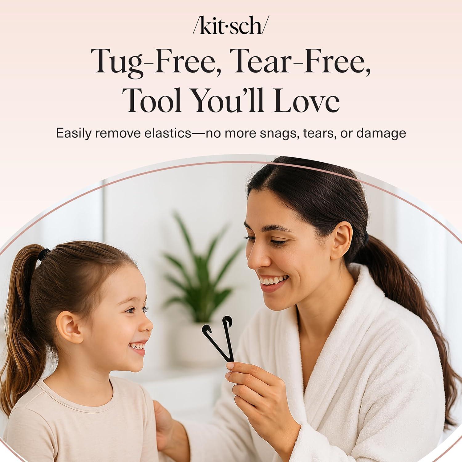 imageKitsch Hair Tie Cutter Easy To Use Pain Free Rubber Band Cutter for Hair Kids Baby ampamp Toddler Girls Ideal Gifts for Women Black 3pc SetBlack