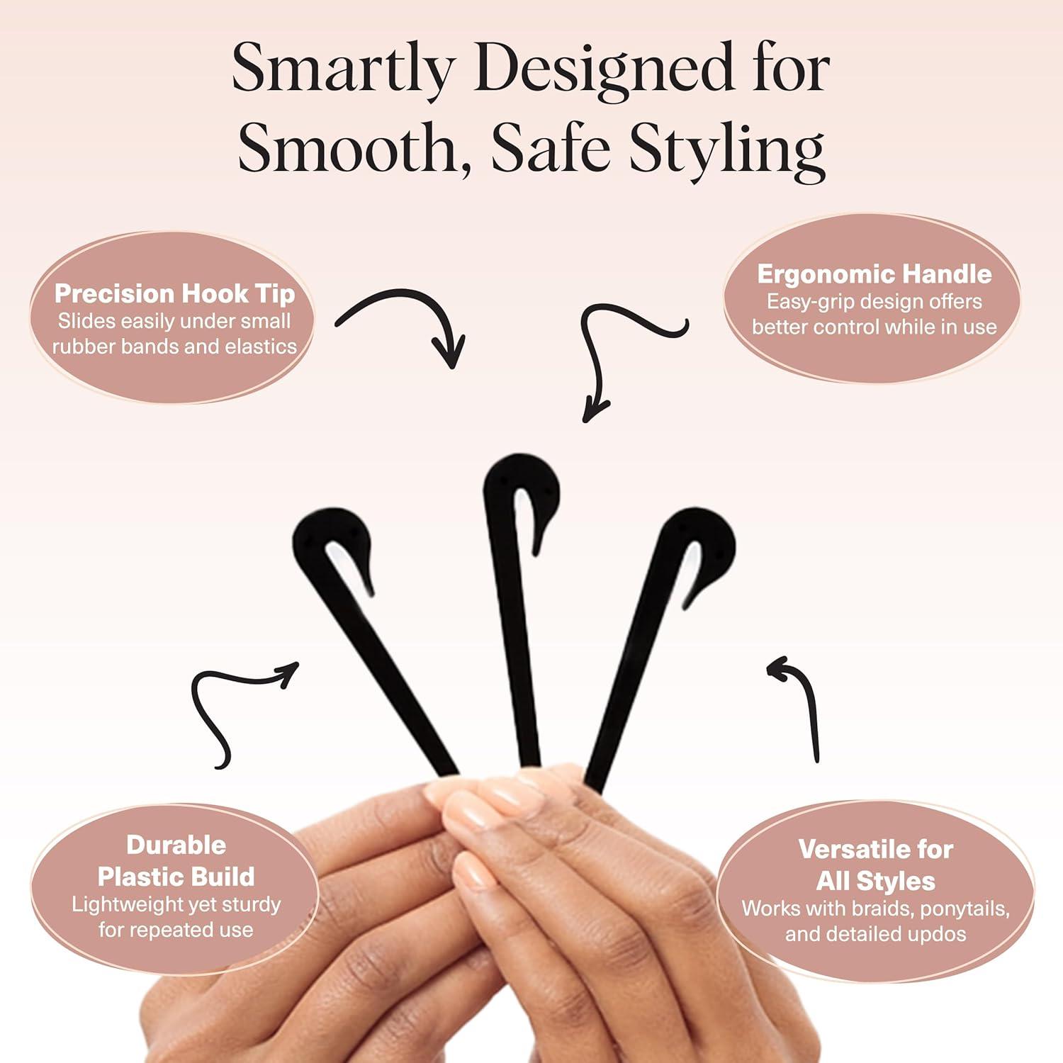 imageKitsch Hair Tie Cutter Easy To Use Pain Free Rubber Band Cutter for Hair Kids Baby ampamp Toddler Girls Ideal Gifts for Women Black 3pc SetBlack