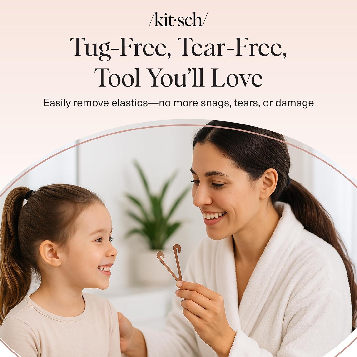 imageKitsch Hair Tie Cutter Easy To Use Pain Free Rubber Band Cutter for Hair Kids Baby ampamp Toddler Girls Ideal Gifts for Women Black 3pc SetMulticolored