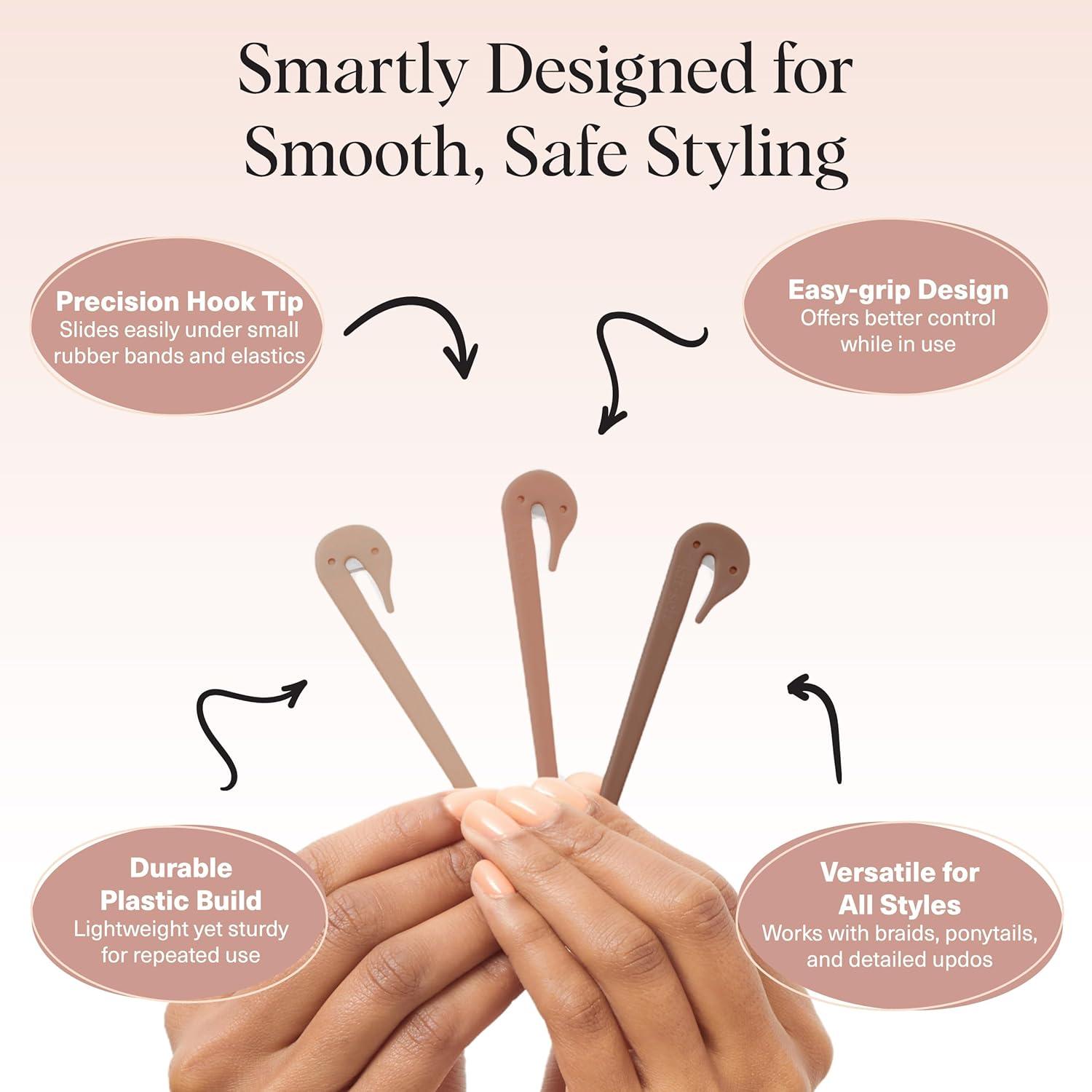 imageKitsch Hair Tie Cutter Easy To Use Pain Free Rubber Band Cutter for Hair Kids Baby ampamp Toddler Girls Ideal Gifts for Women Black 3pc SetMulticolored