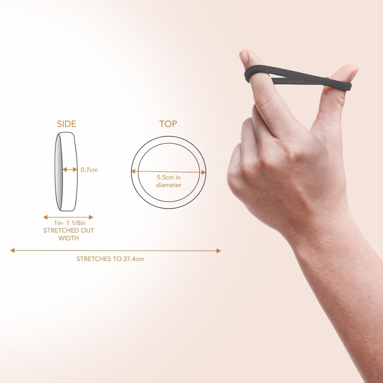 imageKitsch Hair Ties No Damage Strong Stretchy Hair Bands Soft Nylon Ponytail Holders SnagFree Rubber Bands Perfect for Updos ampamp Braids Ideal Gifts for Women Black 8pcsEucalyptus Pack of 20