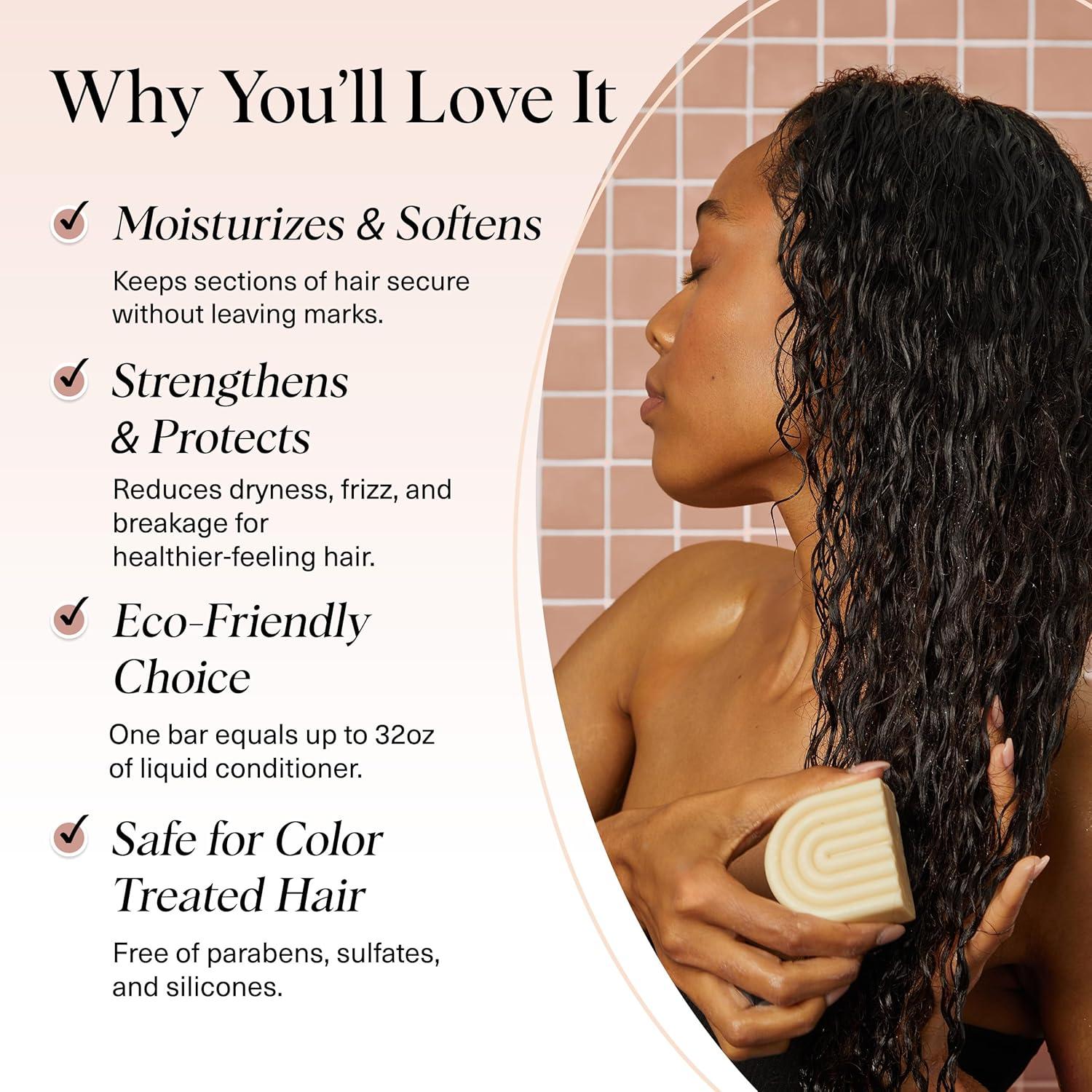 imageKitsch Rice Water Shampoo Bar for Hair Growth Strengthening Hair Shampoo for Men and Women Reduce Breakage Boosts Shine Paraben Silicone ampamp SulfateFree Vegan Hair Care 32 ozCoconut Oil DeepMoisturizing Conditioner Bar