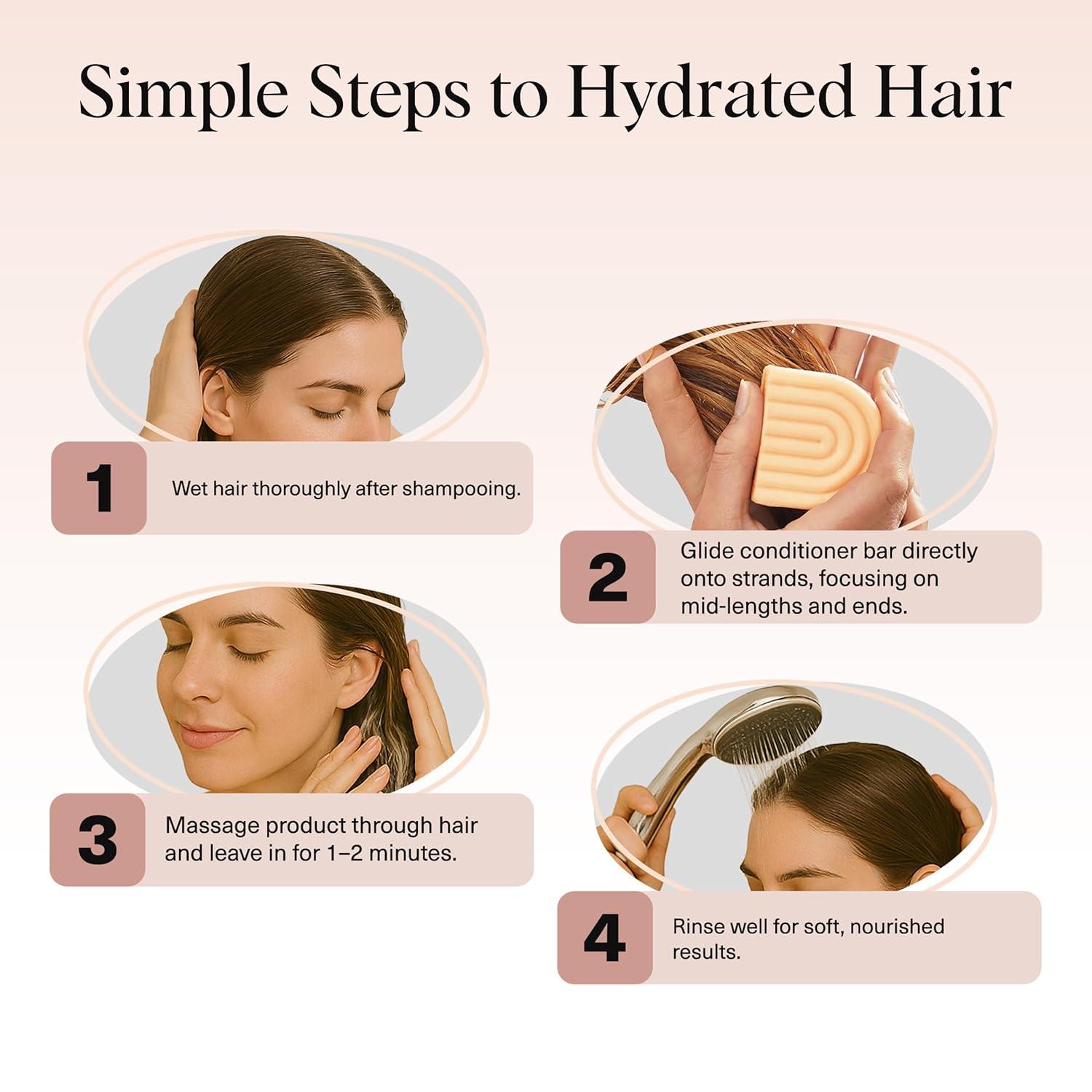 imageKitsch Rice Water Shampoo Bar for Hair Growth Strengthening Hair Shampoo for Men and Women Reduce Breakage Boosts Shine Paraben Silicone ampamp SulfateFree Vegan Hair Care 32 ozCoconut Oil DeepMoisturizing Conditioner Bar