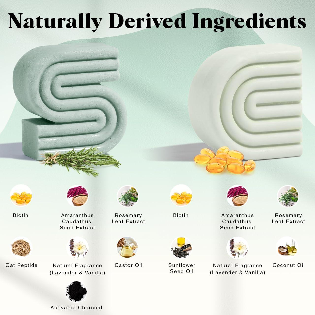 imageKitsch Rosemary ampamp Biotin Shampoo and Conditioner Set for Hair Growth Strengthening Thickening ampamp Volumizing Shampoo and Conditioner Bar Paraben Sulfate ampamp Silicone Free Made in USA 2 pack