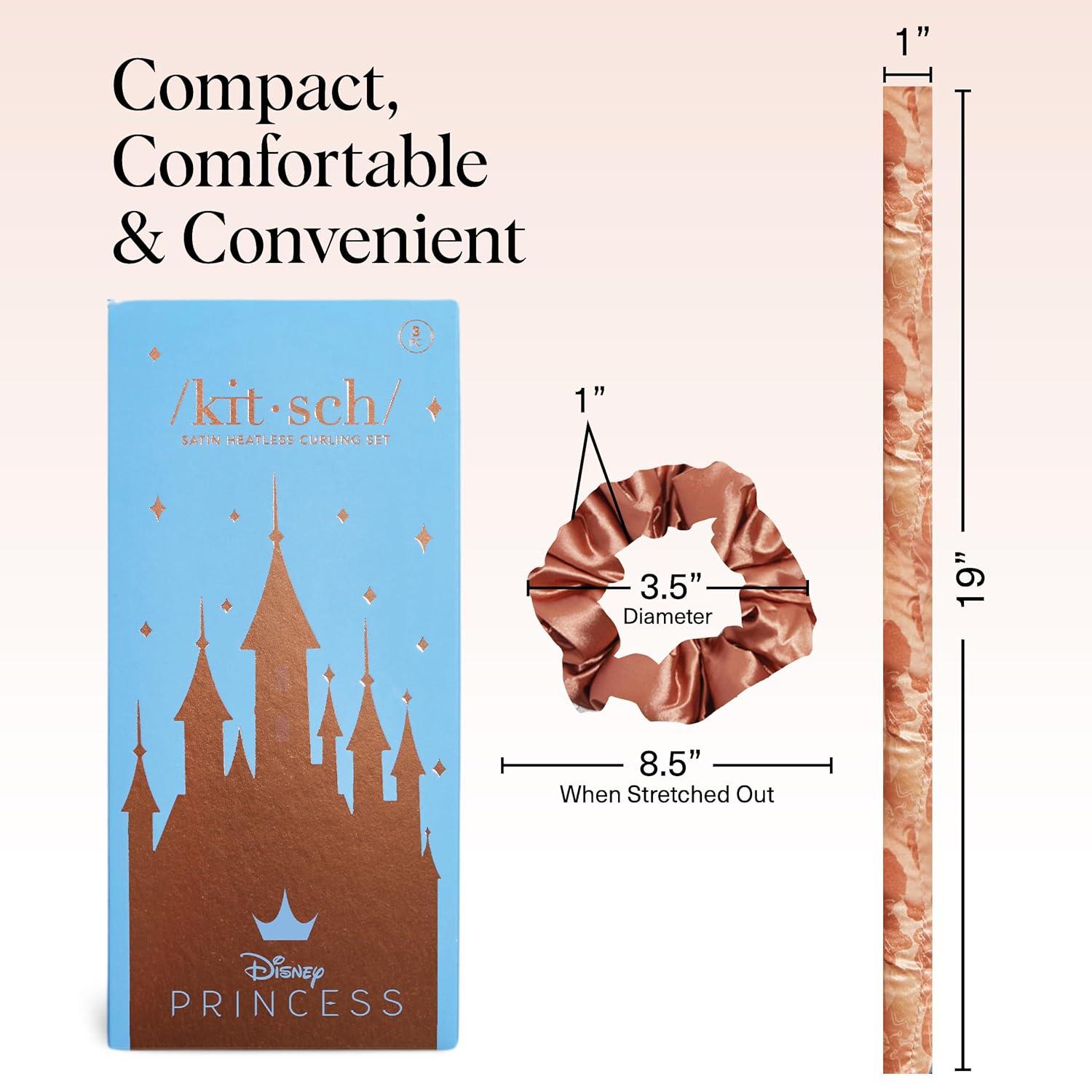 imageKitsch Satin Heatless Curling Set Heatless Curls Overnight with 34quot Hair Curler ampamp 2 Satin Scrunchies Comfortable Hair Curlers to Sleep In for FrizzFree No Heat Damage Styling Sunset Tie Dye09 Princess Party