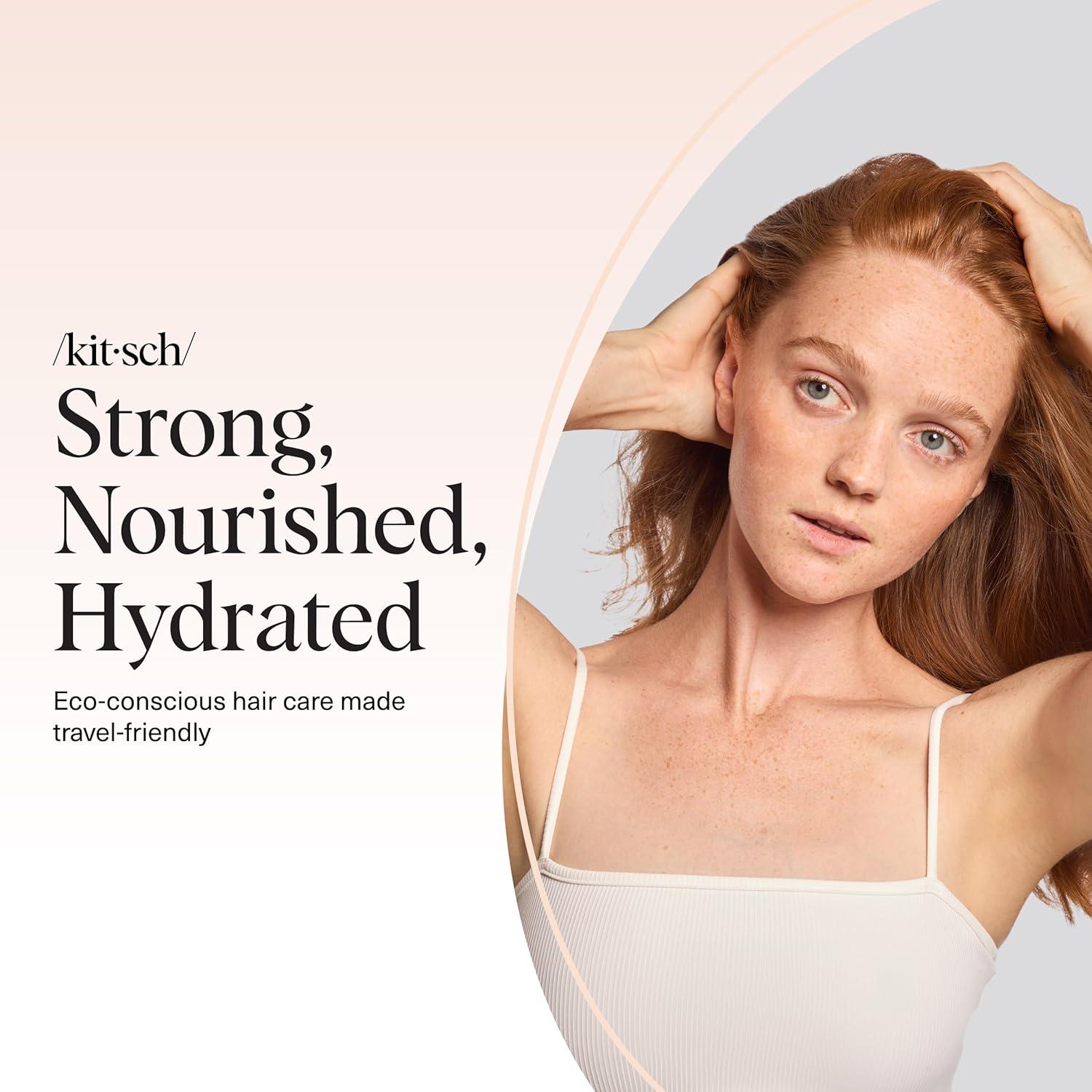 imageKitsch Shampoo and Conditioner Set 4pc Sampler Bars with Rice Water Shampoo and Conditioner Castor Oil Shampoo ampamp Coconut Oil Conditioner BottleFree Beauty for Hair Growth Repair ampamp Moisture