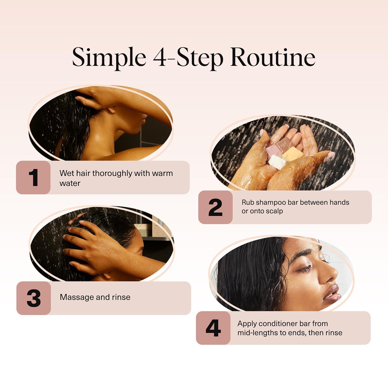 imageKitsch Shampoo and Conditioner Set 4pc Sampler Bars with Rice Water Shampoo and Conditioner Castor Oil Shampoo ampamp Coconut Oil Conditioner BottleFree Beauty for Hair Growth Repair ampamp Moisture