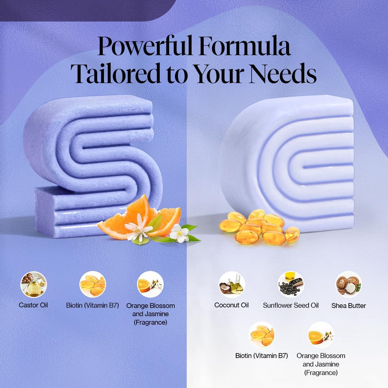 imageKitsch Toning Purple Shampoo ampamp Conditioner Bar Set For Blondes ampamp Color Treated Hair With Biotin for Strengthening ampamp Neutralizing Brassy Tones Vegan Silicone ampamp Sulfate Free Made in USA