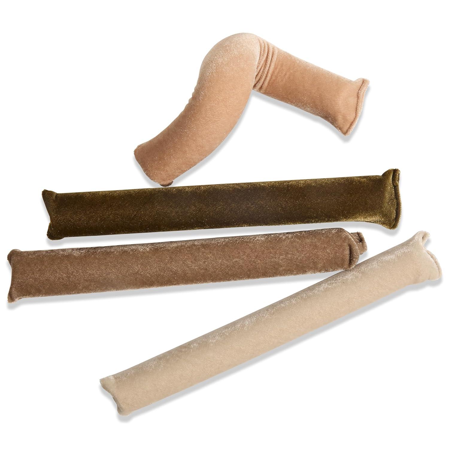 imageKitsch XL Flexi Rods for Heatless Curls Overnight Soft Velvet Hair Rollers for Women Hair Curlers to Sleep In Eucalyptus 4pcsEucalyptus