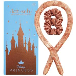 Kitsch Satin Heatless Curling Set – Heatless Curls Overnight with 34″ Hair Curler & 2 Satin Scrunchies – Comfortable Hair Curlers to Sleep In for Frizz-Free, No Heat Damage Styling – Sunset Tie Dye(09 Princess Party)