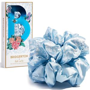 Kitsch Satin Scrunchies for Women – No Crease Hair Ties for Girls | Scrunchies For All Hair Types and Textures, Perfect for Day or Night | Ideal Gifts for Women – Assorted Cherry Blossom, 5pcs(Toile de Blue)