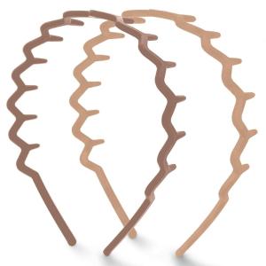 Kitsch Zig Zag Headbands for Women Non Slip – Fashion Accessories for Slicked Back Styles – Comfortable Comb Headband with Teeth | Ideal Gifts for Women – Tortoise & Black Headband – 2 pcs(Neutral)