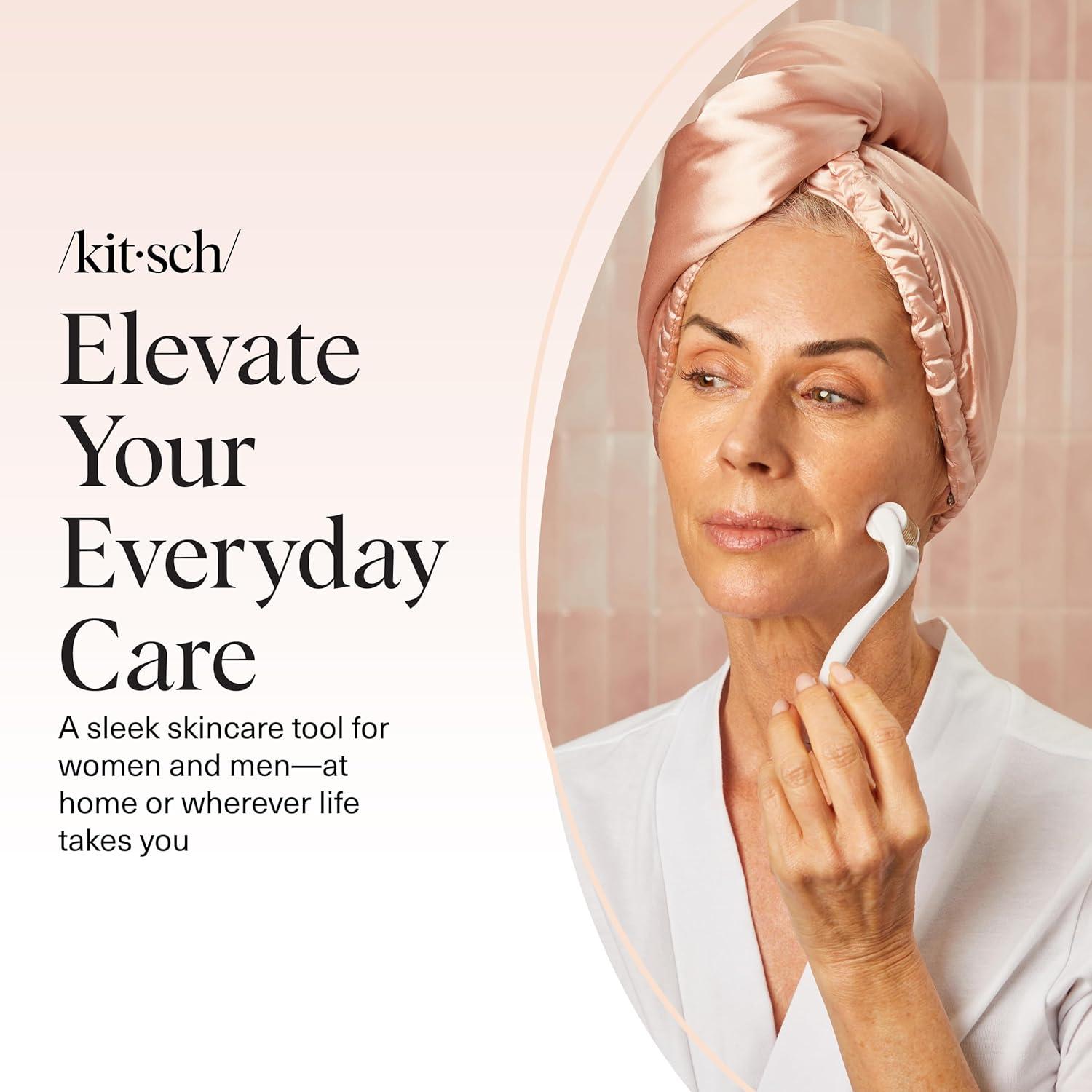 imageKitsch Derma Roller Skin Care Tool ampamp Face Roller for Boosting Absorption of Serums ampamp Oils Beard Derma Roller for Men EasytoUse Beauty Roller for Skin Beard ampamp Hair Growth