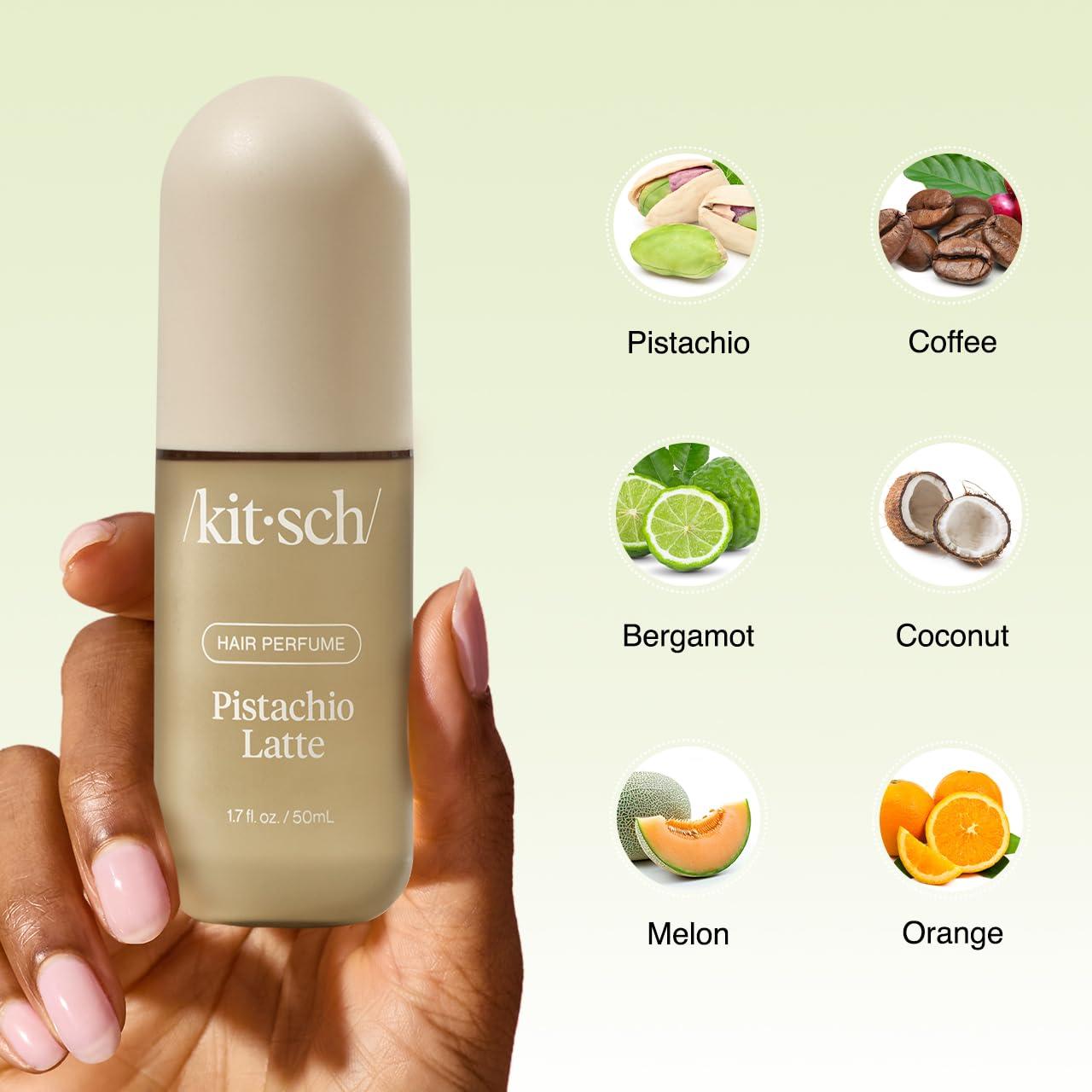 imageKitsch Hair Perfume for Women Pistachio Latte Clean Deodorizing ampamp Patented OdorEliminating Technology Hair Spray ampamp Body Mist Freshen Hair Body ampamp Pillows Coconut ampamp Warm Coffee Scent 50mL