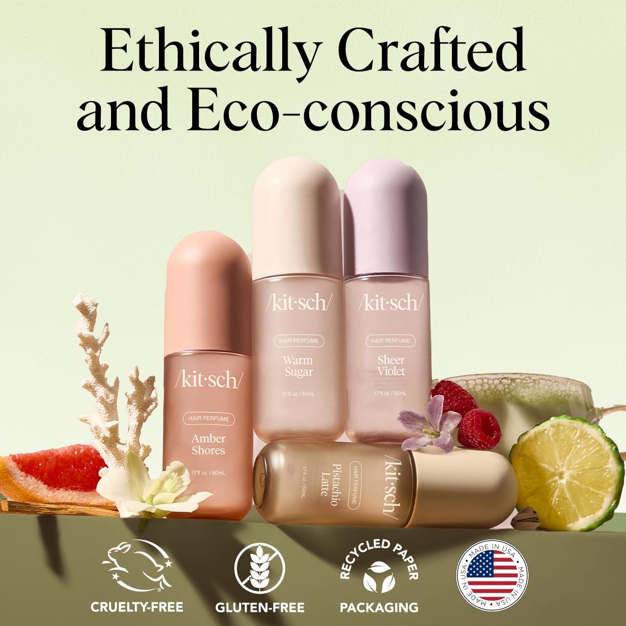 imageKitsch Hair Perfume for Women Pistachio Latte Clean Deodorizing ampamp Patented OdorEliminating Technology Hair Spray ampamp Body Mist Freshen Hair Body ampamp Pillows Coconut ampamp Warm Coffee Scent 50mL