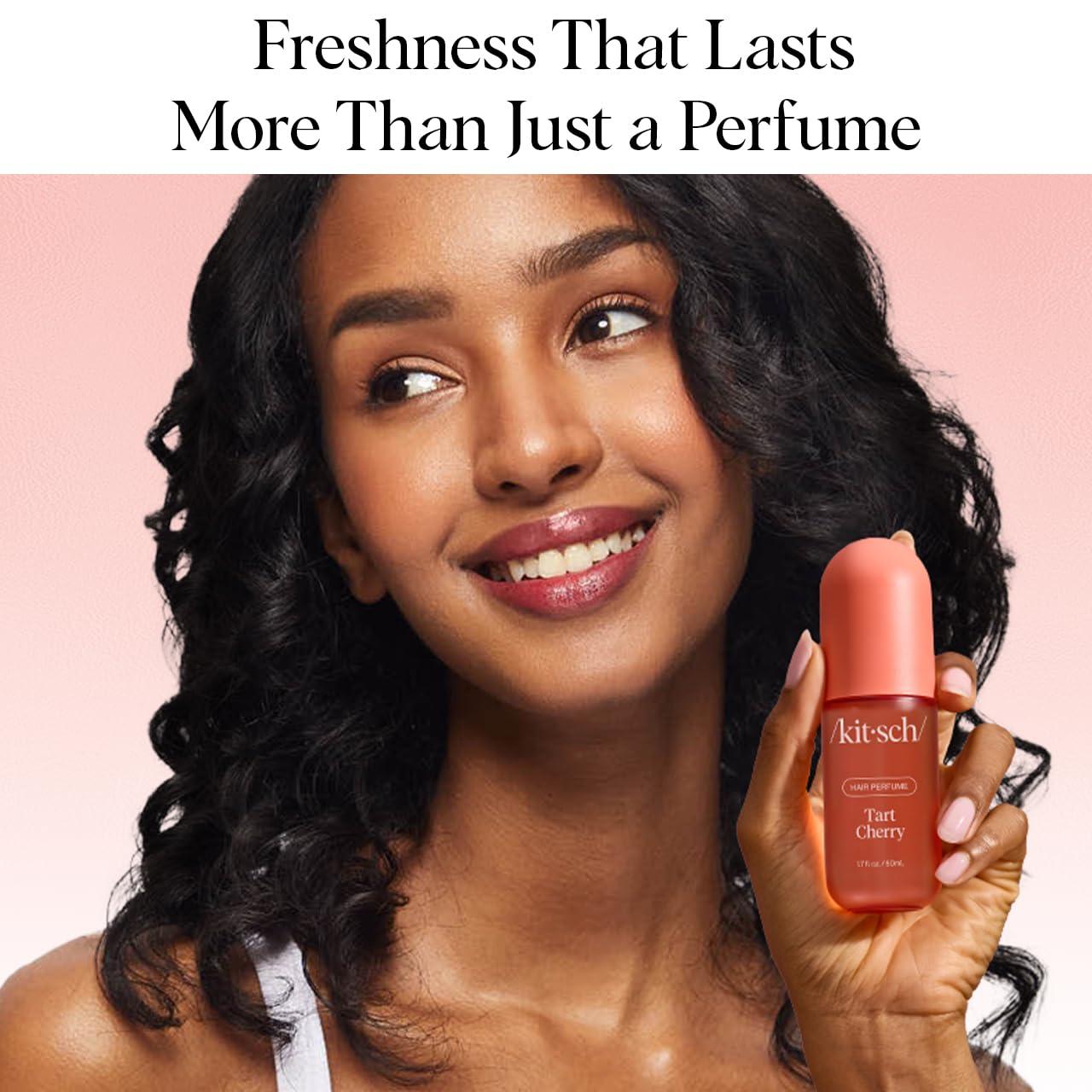 imageKitsch Hair Perfume for Women Tart Cherry Clean Deodorizing ampamp Patented OdorEliminating Technology Hair Spray ampamp Body Mist Freshen Hair Body ampamp Pillows Fruity Gourmand Scent ampamp Vanilla 50mL