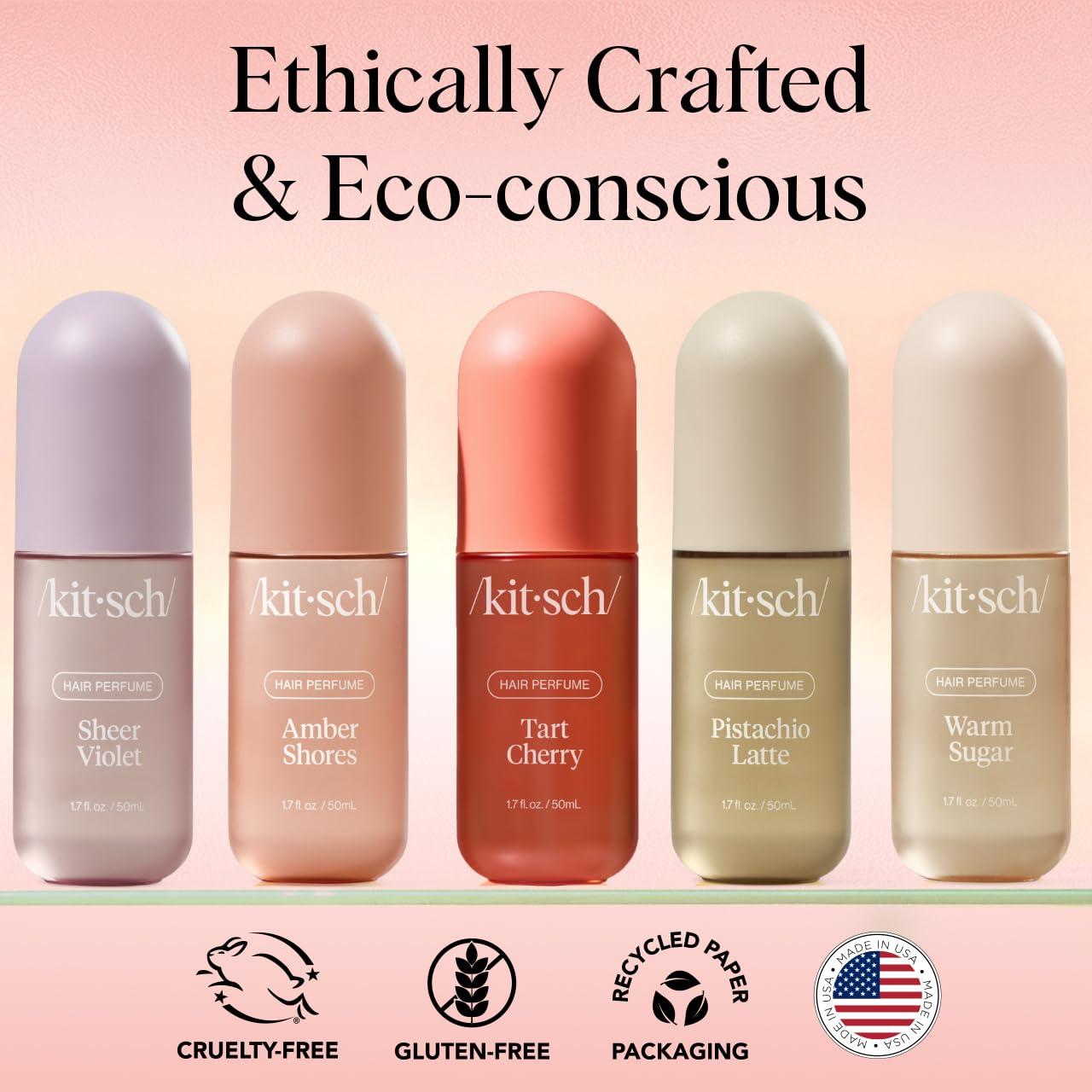 imageKitsch Hair Perfume for Women Tart Cherry Clean Deodorizing ampamp Patented OdorEliminating Technology Hair Spray ampamp Body Mist Freshen Hair Body ampamp Pillows Fruity Gourmand Scent ampamp Vanilla 50mL