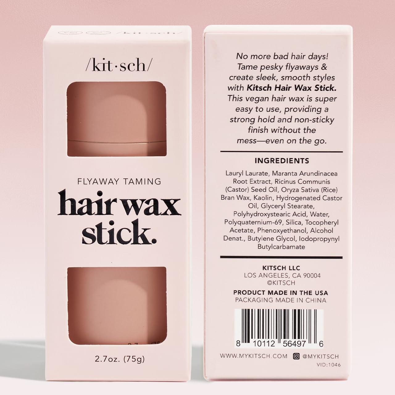 imageKitsch Hair Wax Stick for Women ampamp Men No Residue Hair Finishing Stick for Flyaways All Day Hold Styling Product for Smoothing Hair Strands Hair Slick Back Stick AntiFrizz and Fly Away Hair Tamer