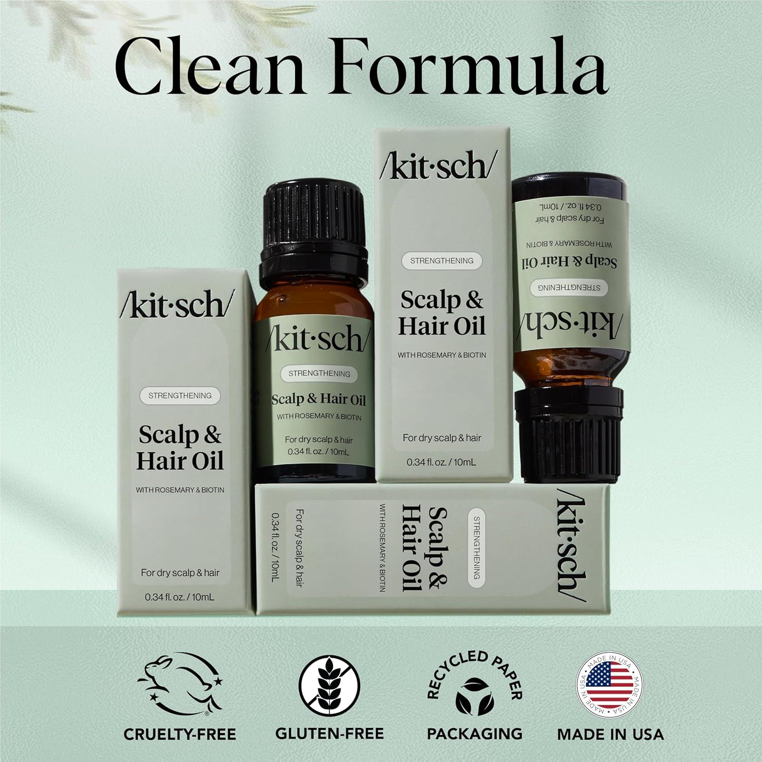 imageKitsch Rosemary Oil for Hair Growth Hair Oil with Biotin Castor ampamp Jojoba PreWash Scalp oil for Hair Care Lavender Scent 10mL034 Fl Oz Pack of 1