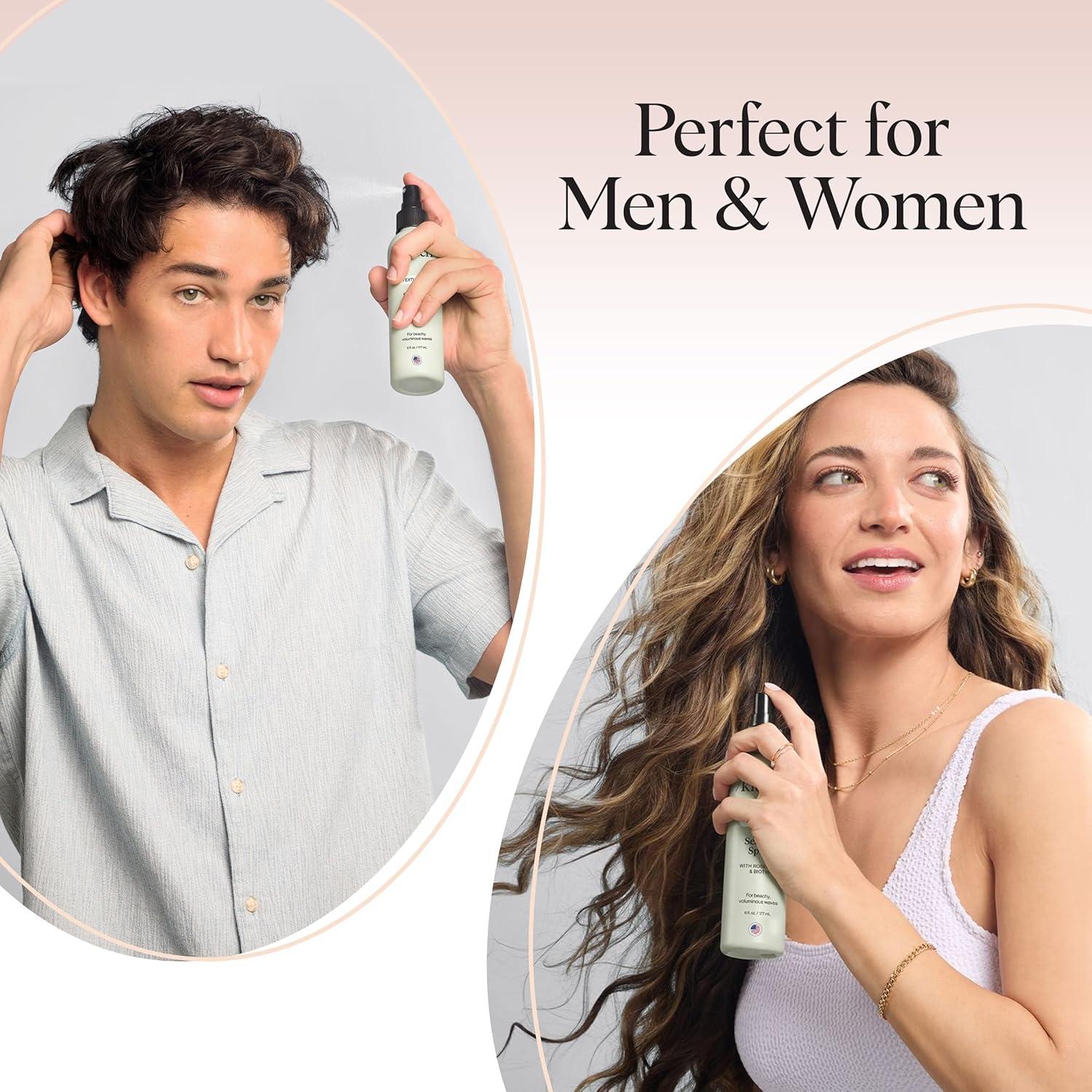 imageKitsch Sea Salt Spray for Men and Women Hair Spray with Rosemary Biotin Magnesium Hair Texturizer for Natural Curls and Beach Waves Ideal Gifts for Women 177 mL