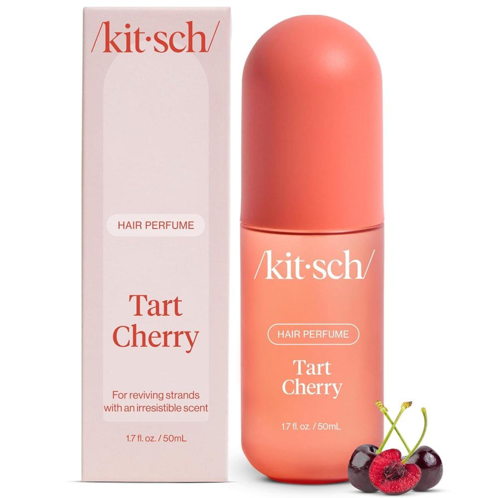 imageKitsch Hair Perfume for Women Tart Cherry Clean Deodorizing ampamp Patented OdorEliminating Technology Hair Spray ampamp Body Mist Freshen Hair Body ampamp Pillows Fruity Gourmand Scent ampamp Vanilla 50mL