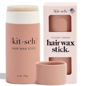 Kitsch Hair Wax Stick for Women & Men – Hair Slick Back Stick, Anti-Frizz and Fly Away Hair Tamer, No Residue Hair Finishing Stick for Flyaways, All Day Hold Styling Product for Smoothing Hair Strands