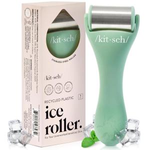Kitsch Mini Facial Roller & Ice Face Roller Skin Care Tool Set for Women – Face Massager for Puffy Eyes, Cold Therapy, Lymphatic Drainage Massager, Self Care Gifts for Women & Men – Blush(Minty Green)
