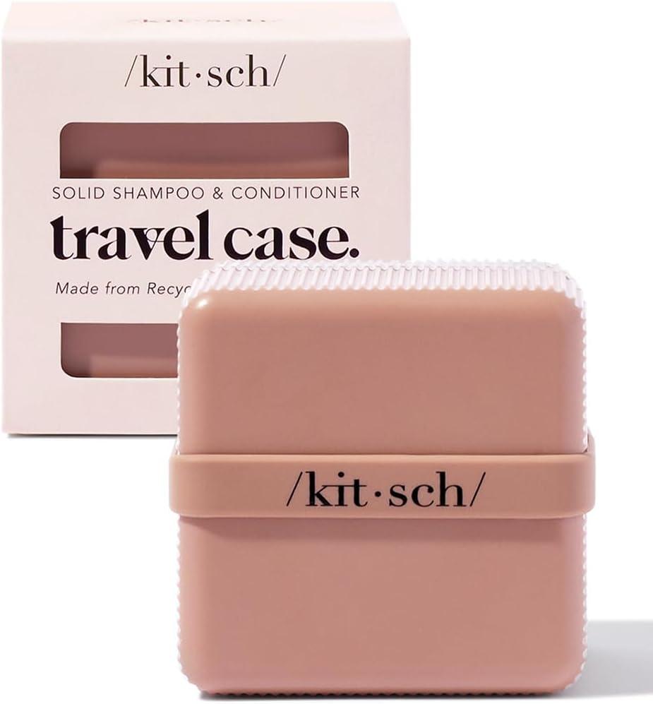 imageKitsch 4Compartment Travel Soap Case Bar Soap Holder ampamp Organizer Travel Case for Bars TSAApproved Lightweight Durable LeakProof Made from Recycled Plastic BlackTerracotta