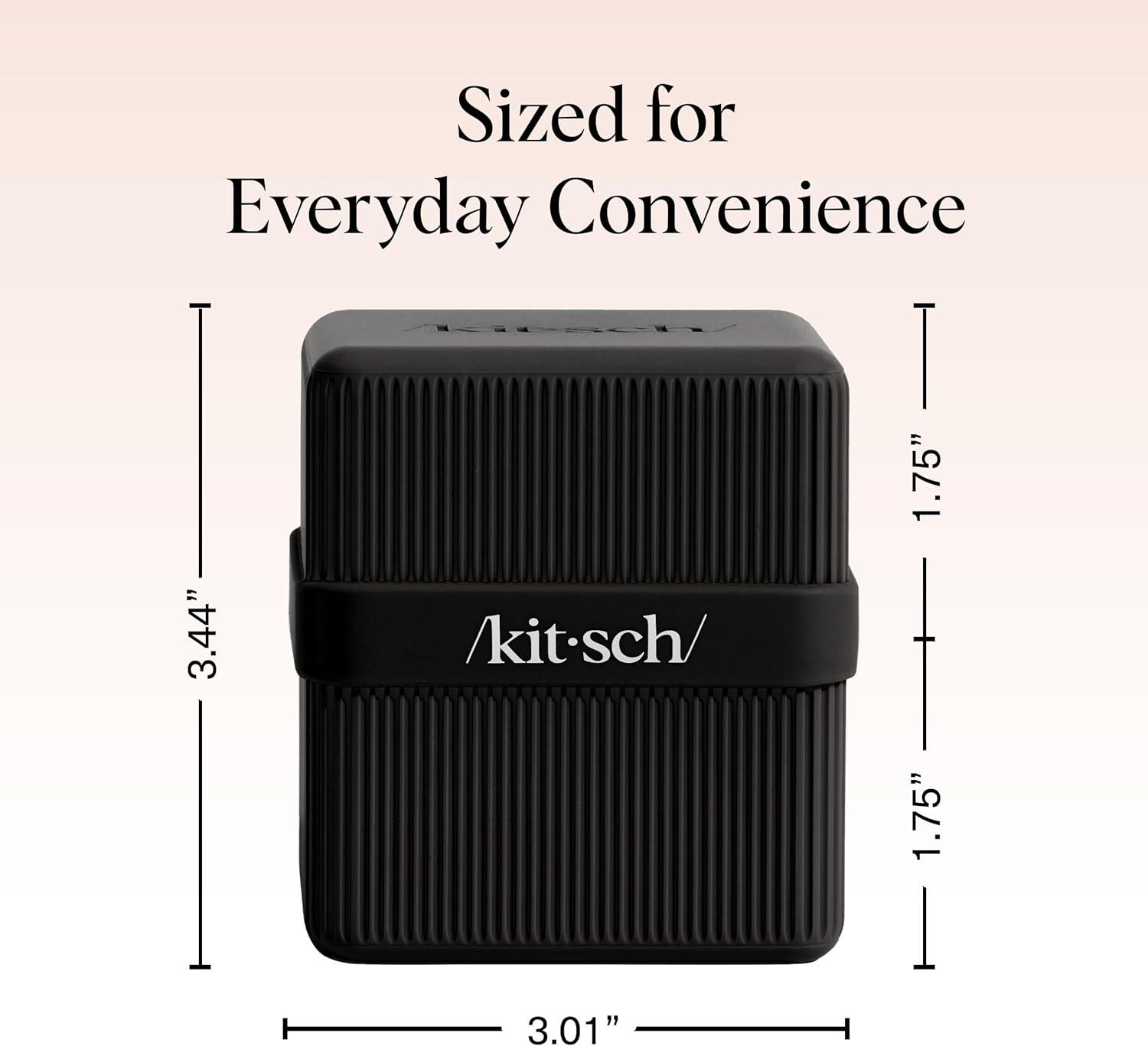 imageKitsch 4Compartment Travel Soap Case Bar Soap Holder ampamp Organizer Travel Case for Bars TSAApproved Lightweight Durable LeakProof Made from Recycled Plastic BlackBlack