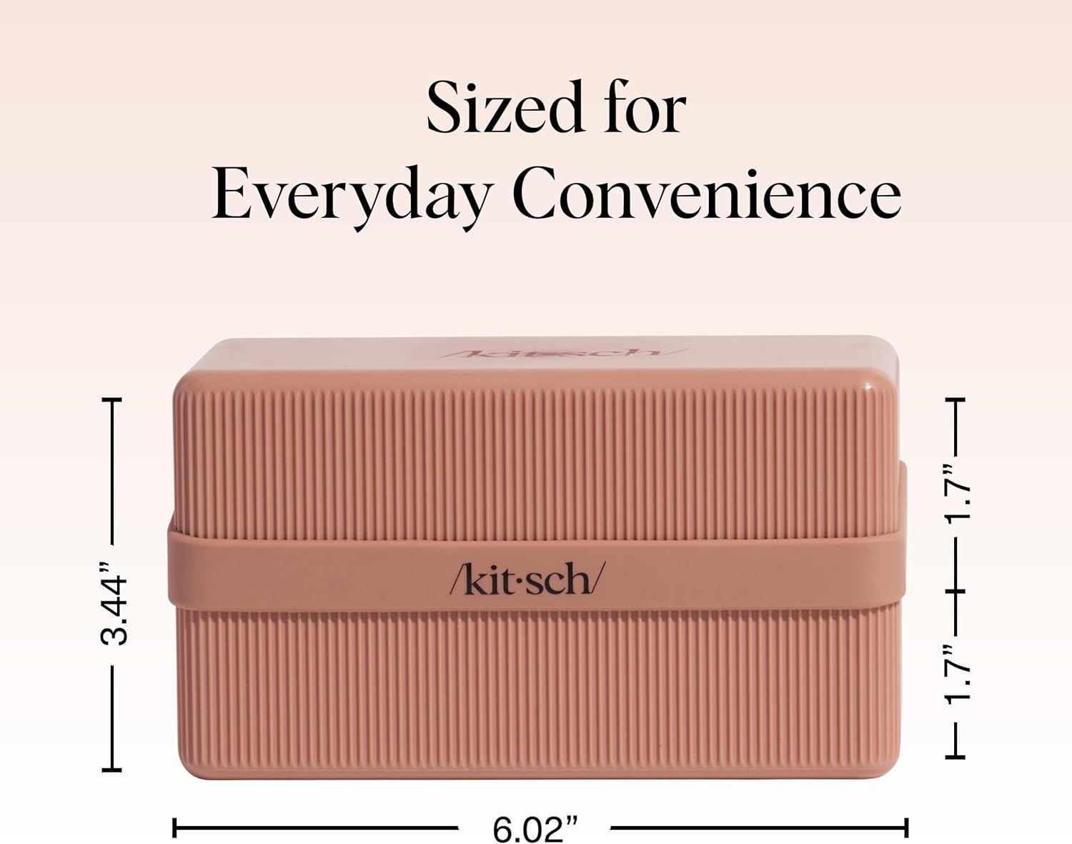 imageKitsch 4Compartment Travel Soap Case Bar Soap Holder ampamp Organizer Travel Case for Bars TSAApproved Lightweight Durable LeakProof Made from Recycled Plastic BlackTerracotta