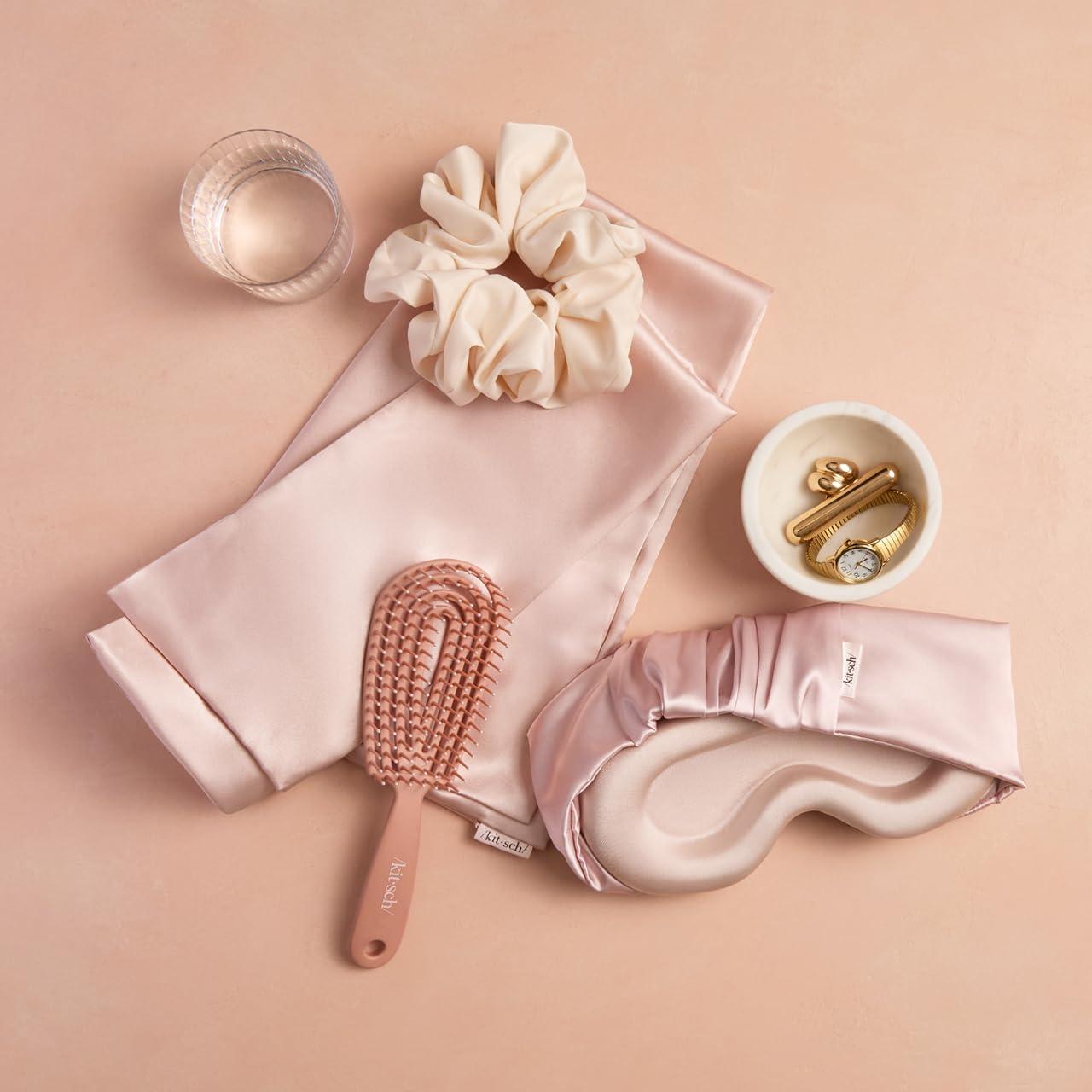 imageKitsch Contour Pillow Eye Mask Softer Than Silk Eye Mask for Sleeping Blindfold Sleep Masks for Women ampamp Men No Eye Pressure Lightweight Eye Care Travel Essentials BlushBlush