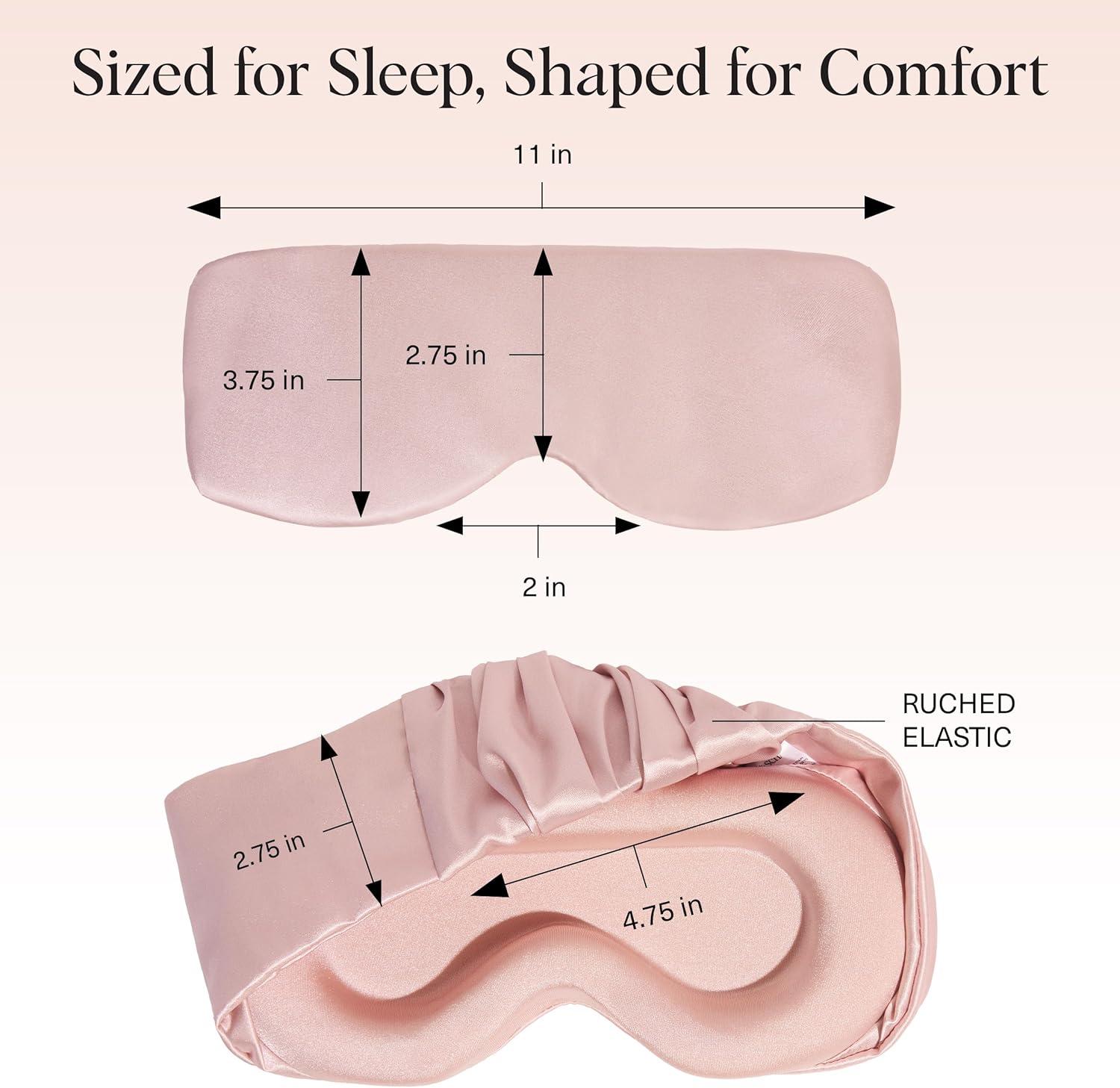 imageKitsch Contour Pillow Eye Mask Softer Than Silk Eye Mask for Sleeping Blindfold Sleep Masks for Women ampamp Men No Eye Pressure Lightweight Eye Care Travel Essentials BlushBlush