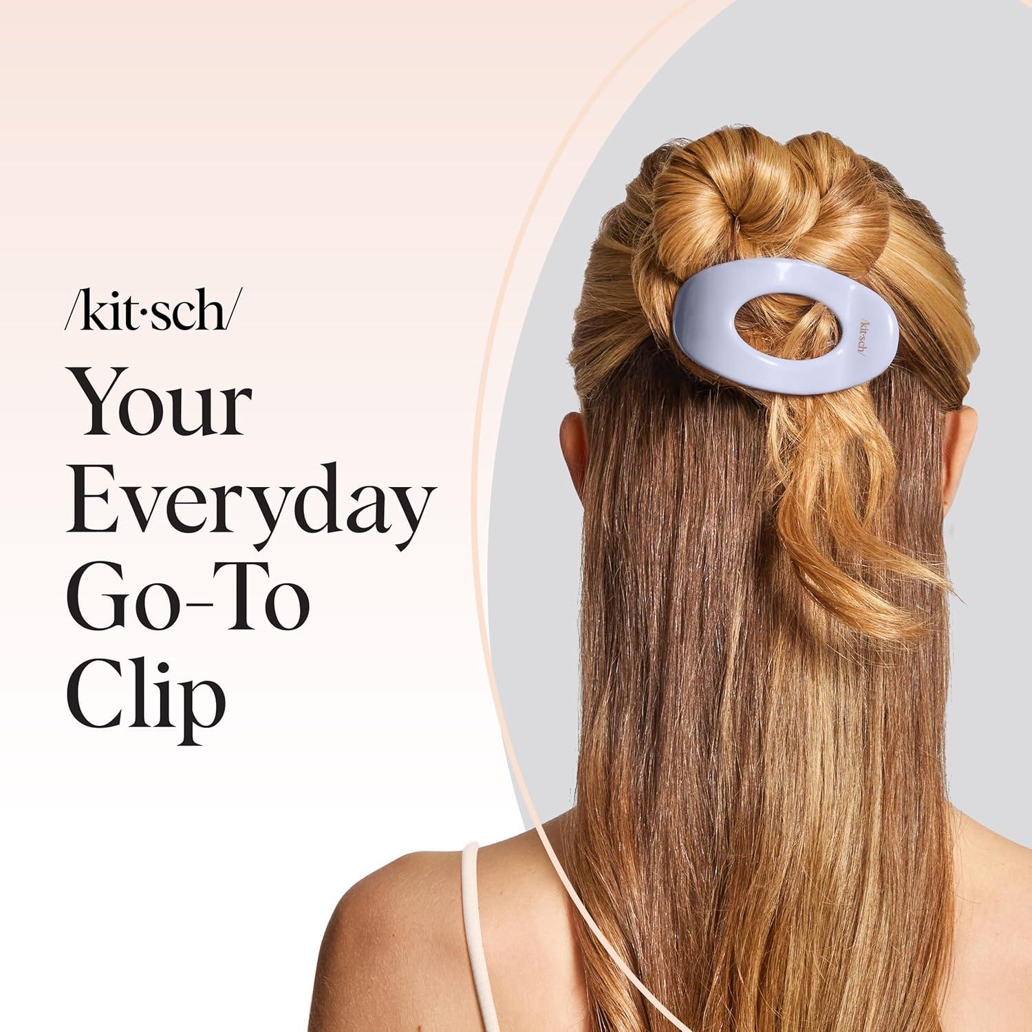 imageKitsch Medium Flat Claw Clips for Women Stylish Flat Hair Clips Strong Hold for Thick ampamp Fine Hair NonSlip for Secure Comfortable AllDay Wear Ideal Gifts for Women CherryHydrangea Breeze