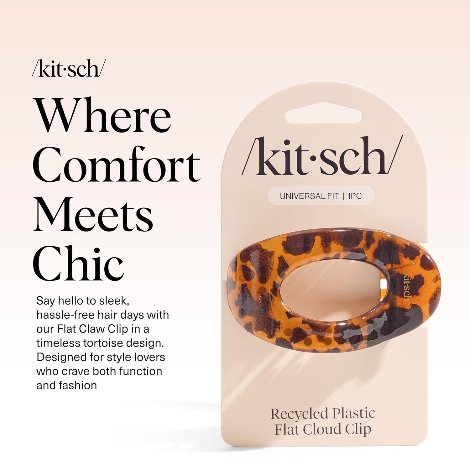 imageKitsch Medium Flat Claw Clips for Women Stylish Flat Hair Clips Strong Hold for Thick ampamp Fine Hair NonSlip for Secure Comfortable AllDay Wear Ideal Gifts for Women CherryTortoise Design