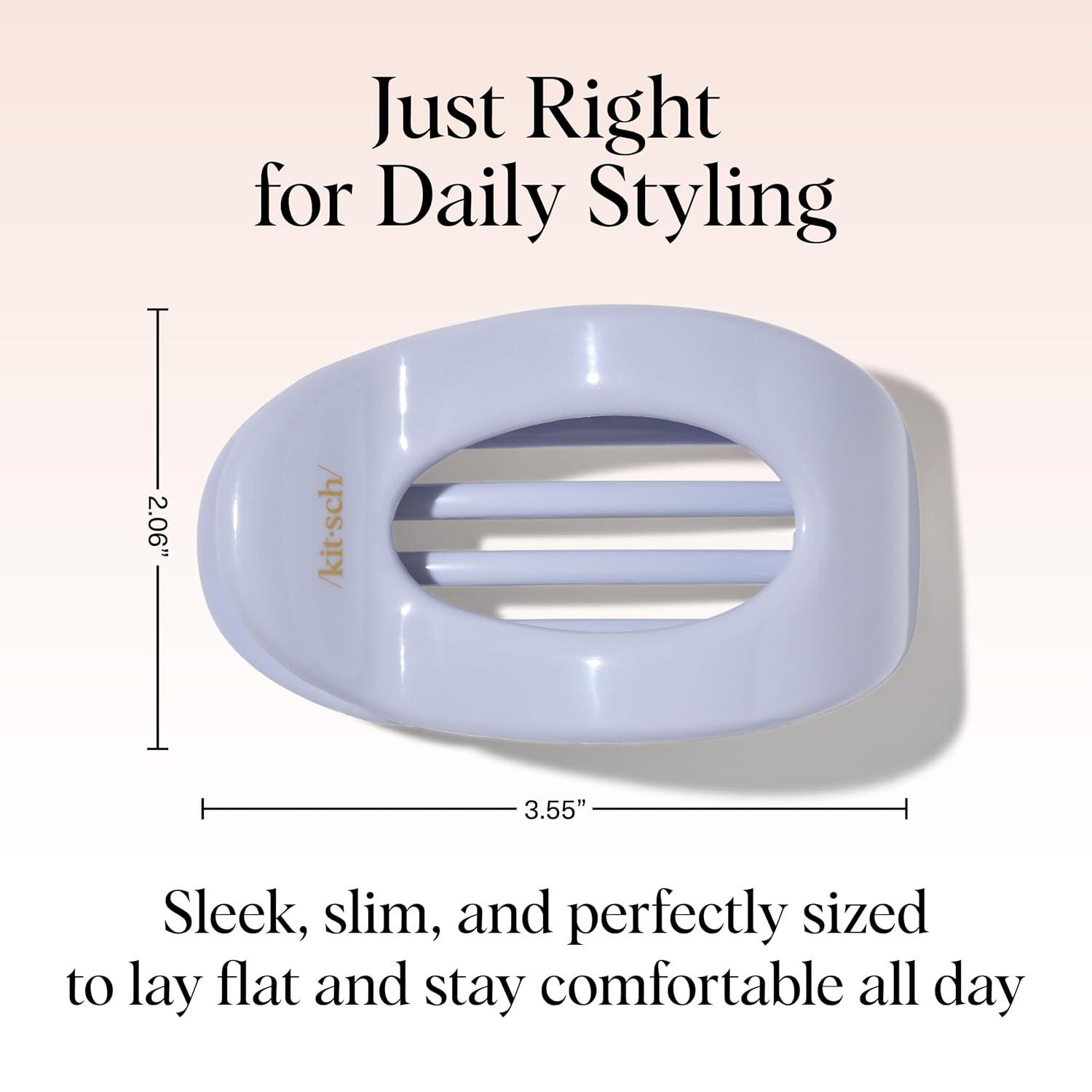 imageKitsch Medium Flat Claw Clips for Women Stylish Flat Hair Clips Strong Hold for Thick ampamp Fine Hair NonSlip for Secure Comfortable AllDay Wear Ideal Gifts for Women CherryHydrangea Breeze