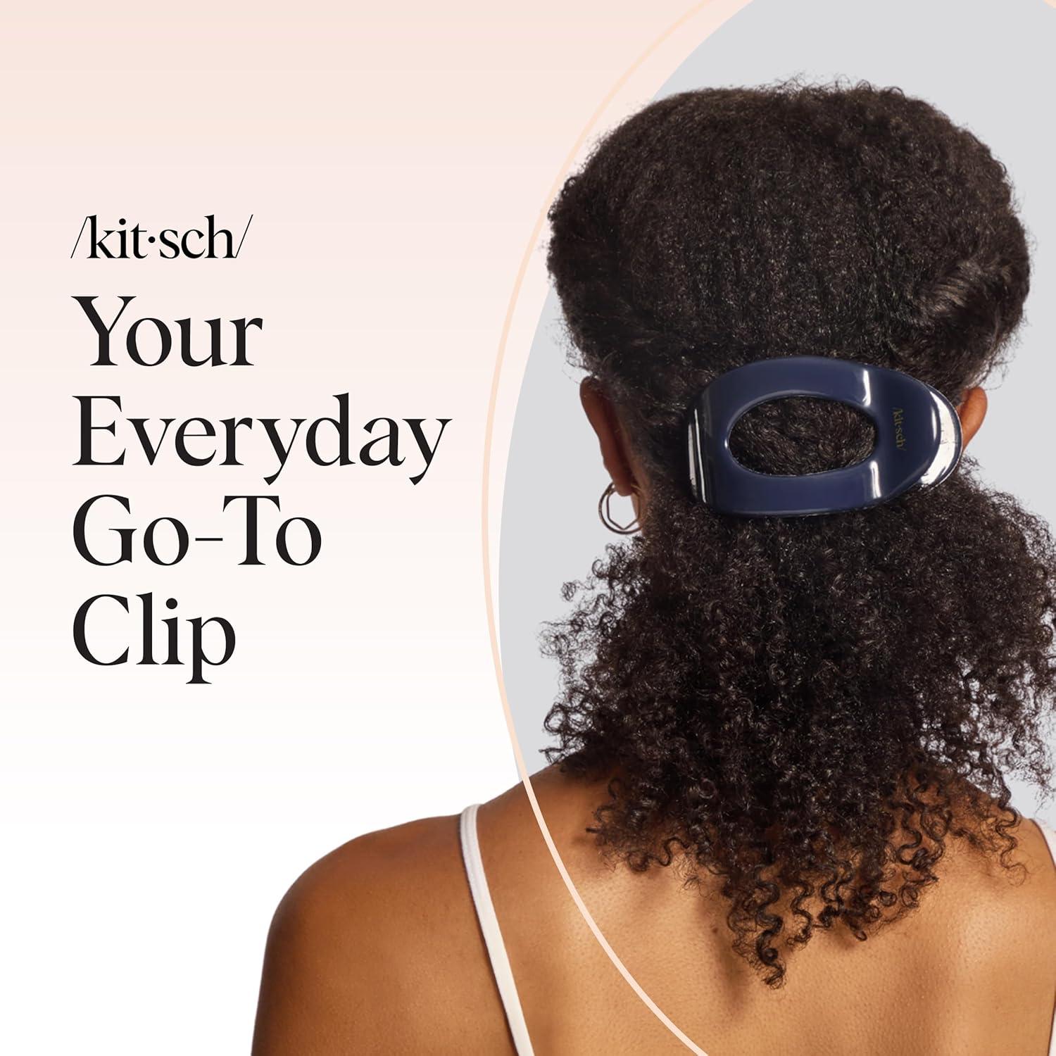 imageKitsch Medium Flat Claw Clips for Women Stylish Flat Hair Clips Strong Hold for Thick ampamp Fine Hair NonSlip for Secure Comfortable AllDay Wear Ideal Gifts for Women CherryBlue Orchid