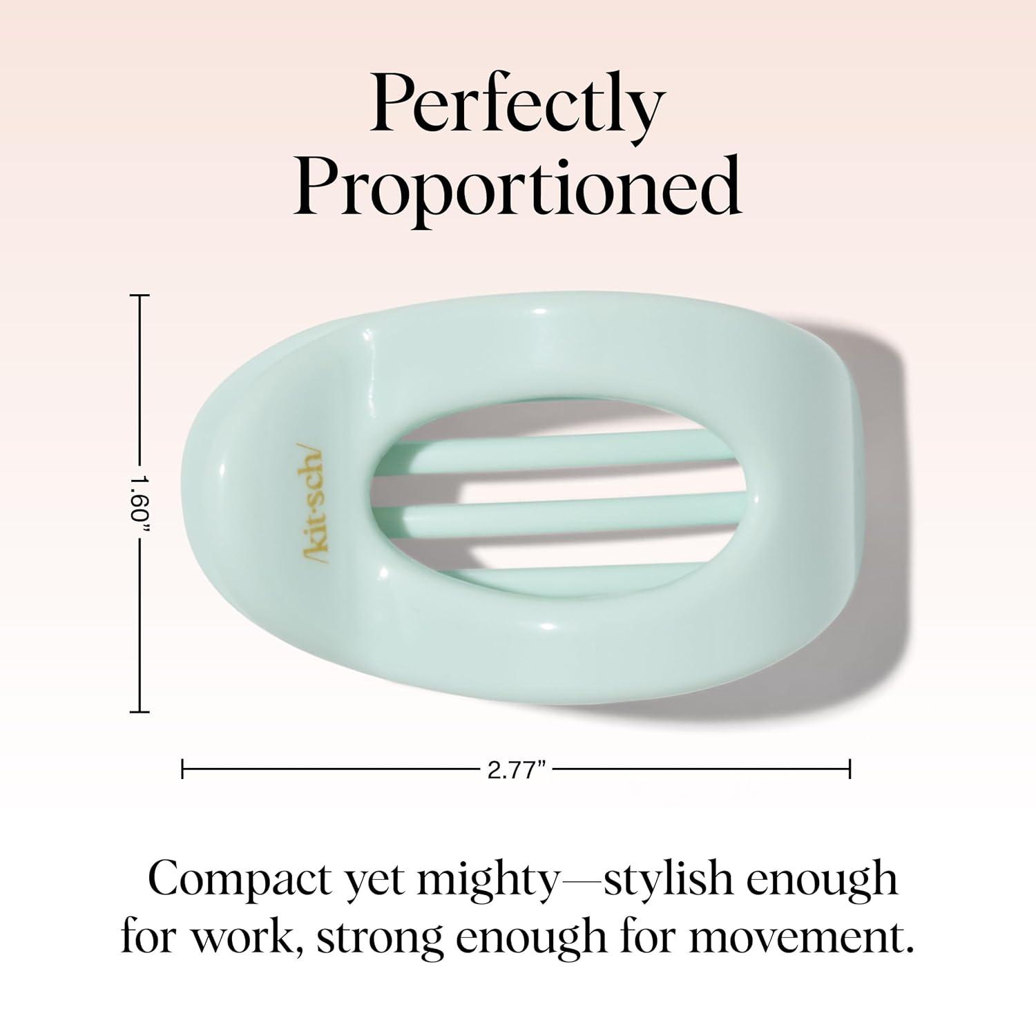 imageKitsch Medium Flat Claw Clips for Women Stylish Flat Hair Clips Strong Hold for Thick ampamp Fine Hair NonSlip for Secure Comfortable AllDay Wear Ideal Gifts for Women CherrySage Leaf