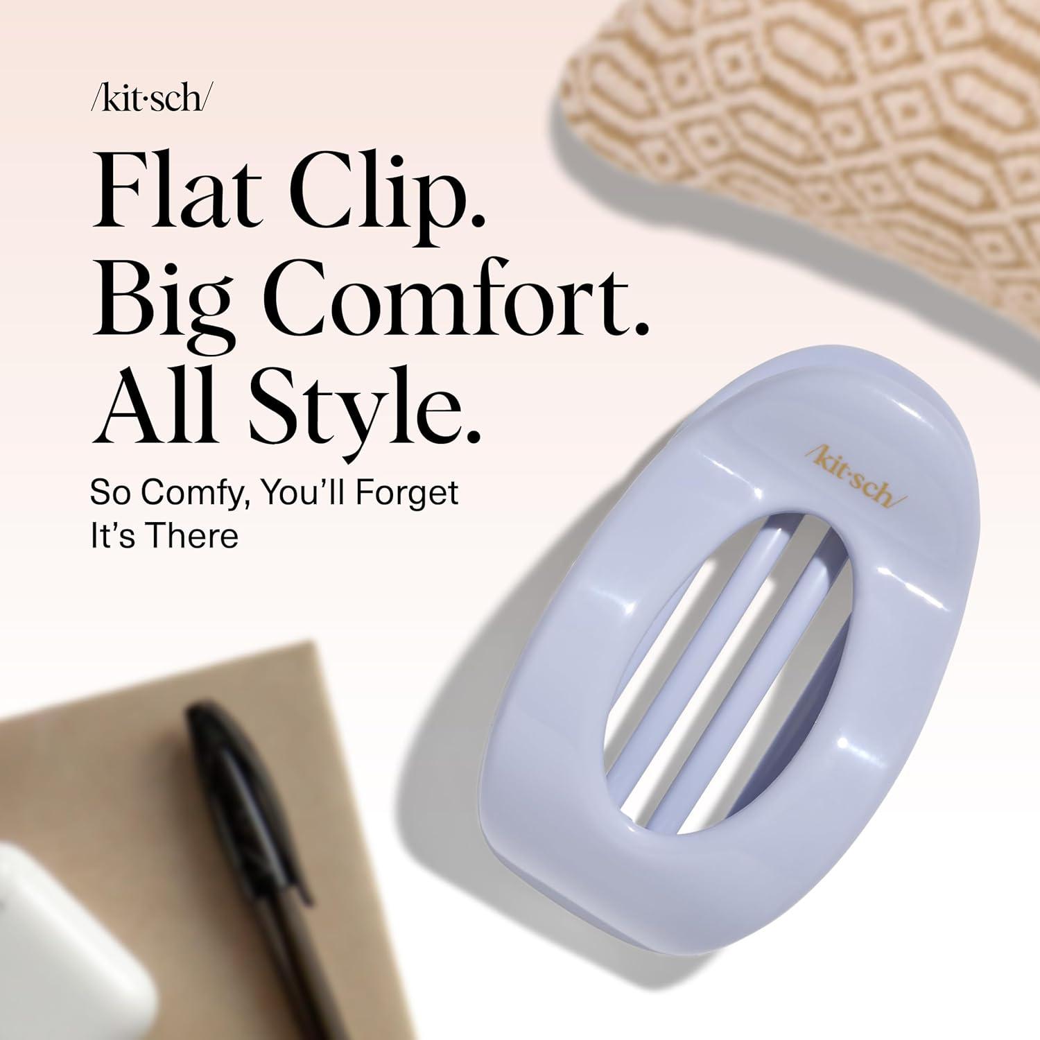 imageKitsch Medium Flat Claw Clips for Women Stylish Flat Hair Clips Strong Hold for Thick ampamp Fine Hair NonSlip for Secure Comfortable AllDay Wear Ideal Gifts for Women CherryHydrangea Breeze