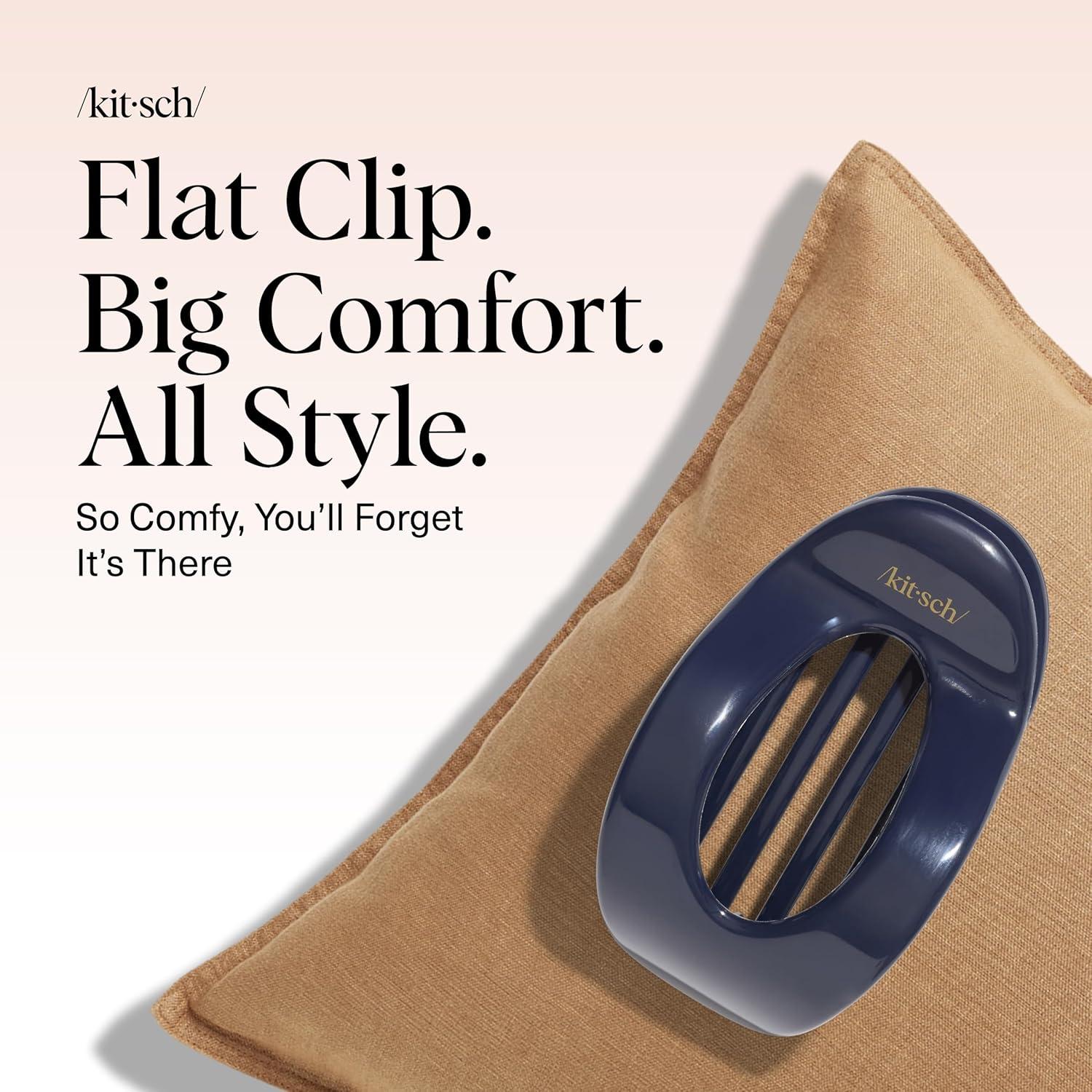 imageKitsch Medium Flat Claw Clips for Women Stylish Flat Hair Clips Strong Hold for Thick ampamp Fine Hair NonSlip for Secure Comfortable AllDay Wear Ideal Gifts for Women CherryBlue Orchid