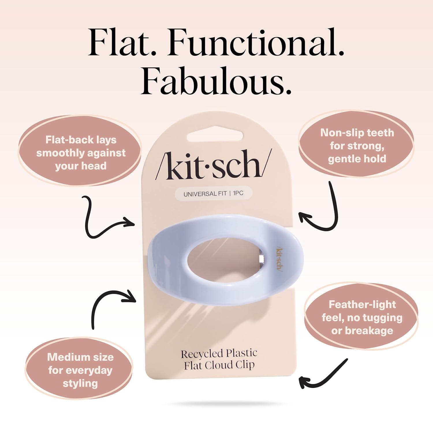 imageKitsch Medium Flat Claw Clips for Women Stylish Flat Hair Clips Strong Hold for Thick ampamp Fine Hair NonSlip for Secure Comfortable AllDay Wear Ideal Gifts for Women CherryHydrangea Breeze