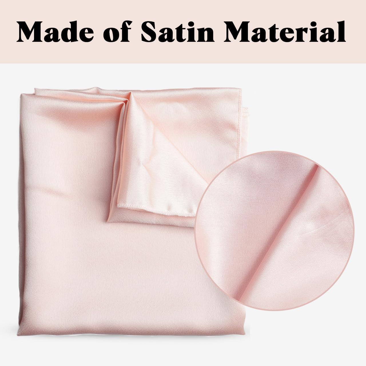 imageKitsch Satin Head Scarf MultiWay Scarf Stylish Bandana for Women Satin Bonnet for Sleeping ampamp Hair Wrapping at Night Blush