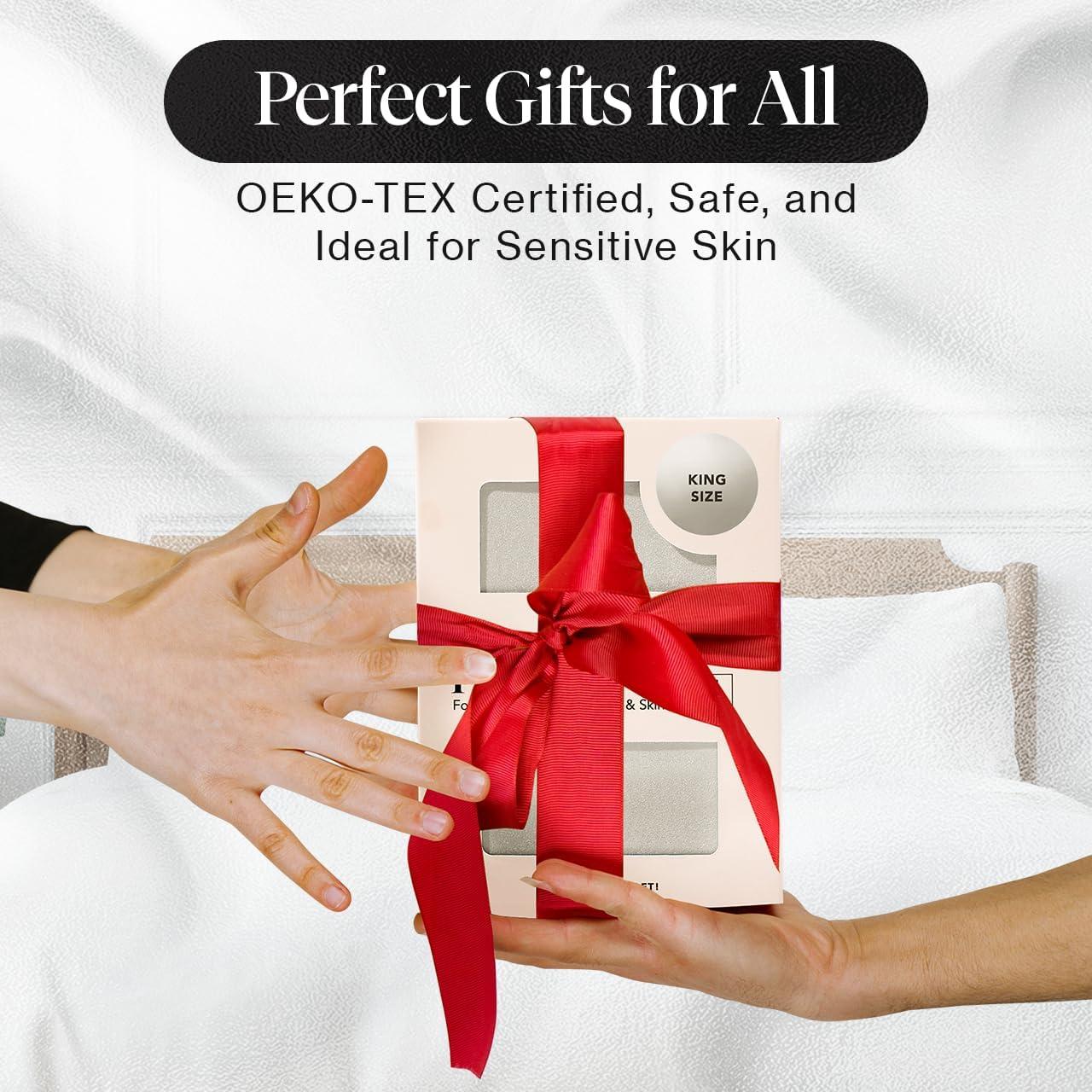 imageKitsch Satin Pillowcase with Zipper for Hair ampamp Skin Softer Than Silk Pillow Cases Queen WrinkleFree Smooth and Cooling Satin Pillow Covers Standard Size 19quotx26quot AuraSilver