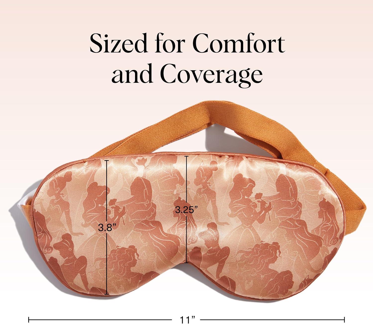 imageKitsch Satin Sleep Mask Eye Mask for Sleep Softer Than Silk Satin Sleeping Mask Blindfold and Sleep Masks for Women and Men Eye Care Travel Essentials Charcoal BlackDisney Princess