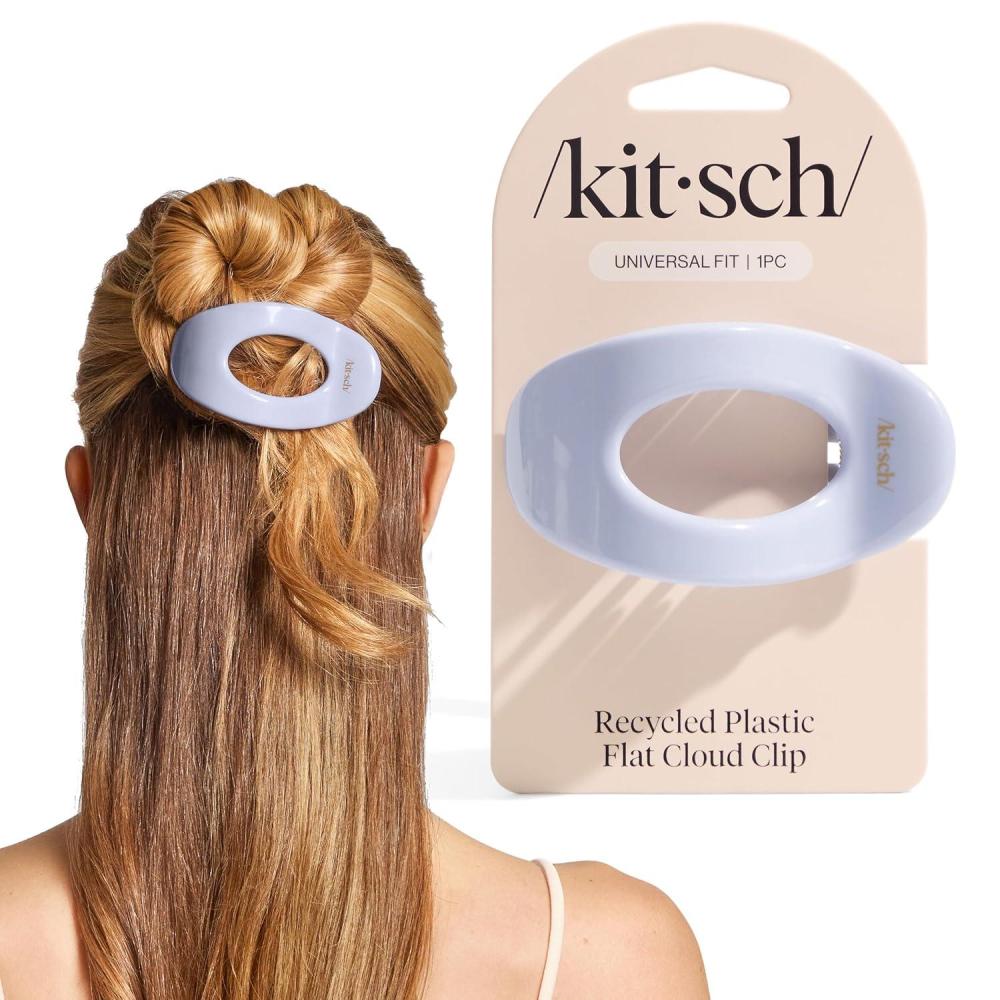 imageKitsch Medium Flat Claw Clips for Women Stylish Flat Hair Clips Strong Hold for Thick ampamp Fine Hair NonSlip for Secure Comfortable AllDay Wear Ideal Gifts for Women CherryHydrangea Breeze